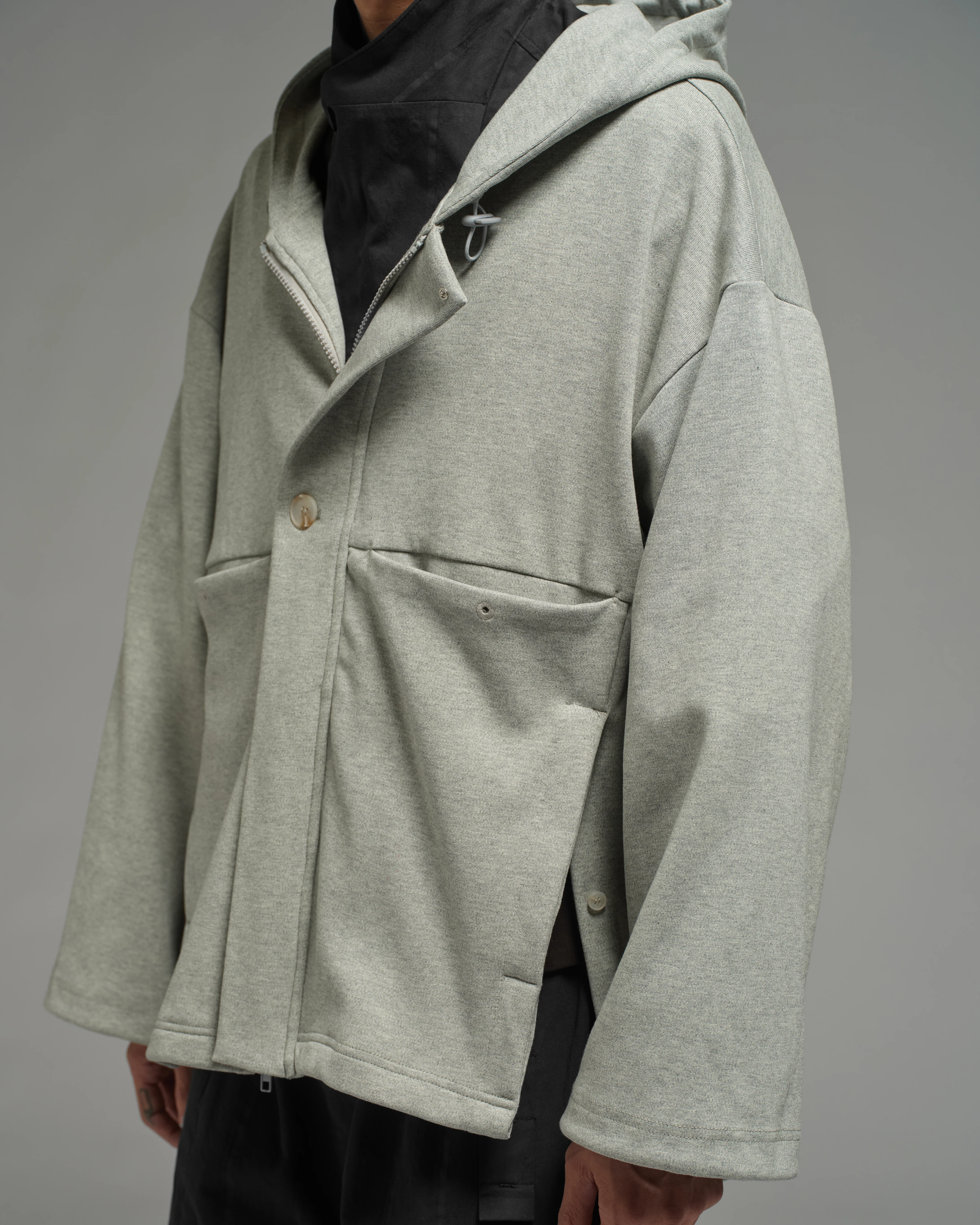 Unisex: The Hooded Sweater (Jersey Grey) - Image 7