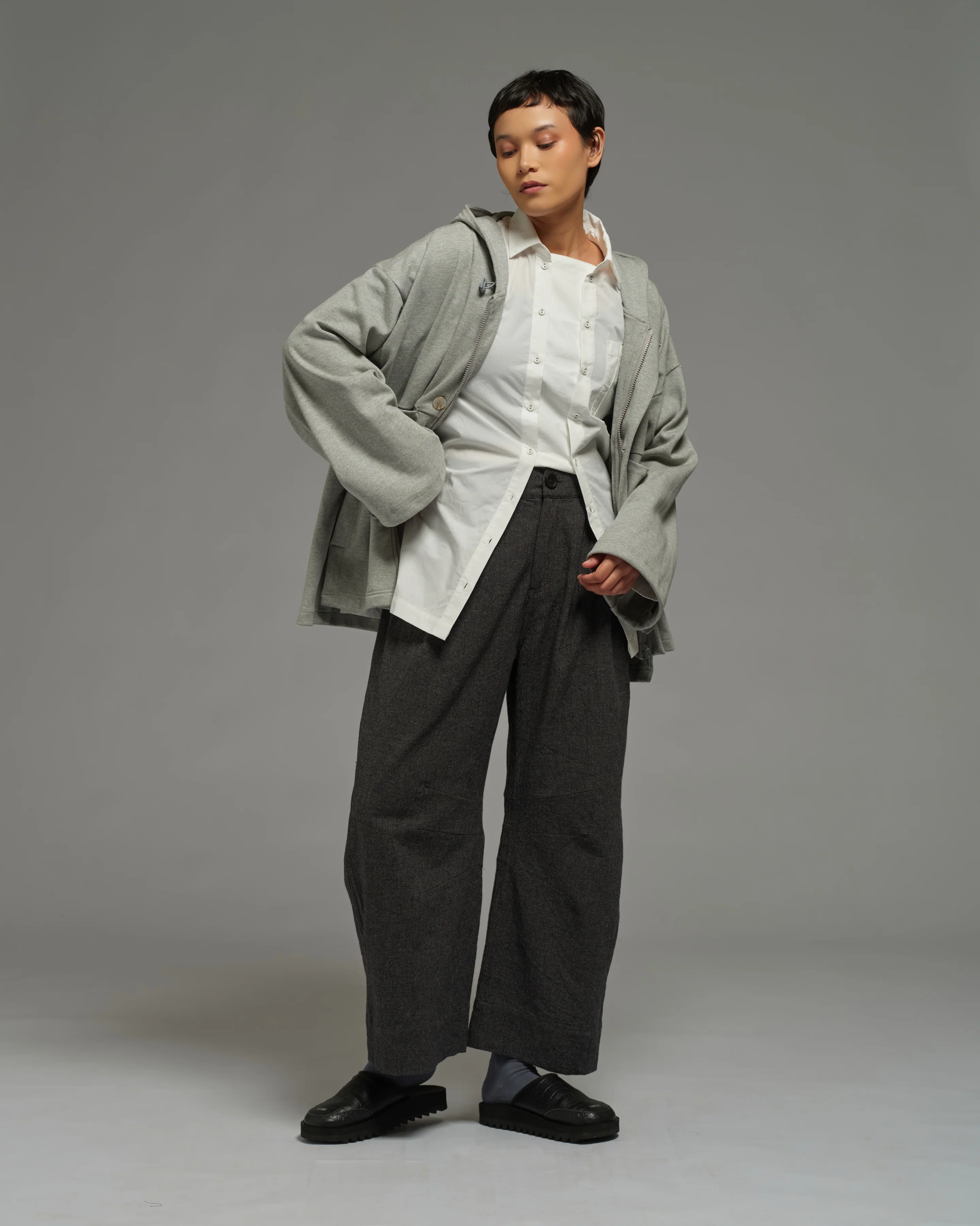 Unisex: The Hooded Sweater (Jersey Grey) - Image 9