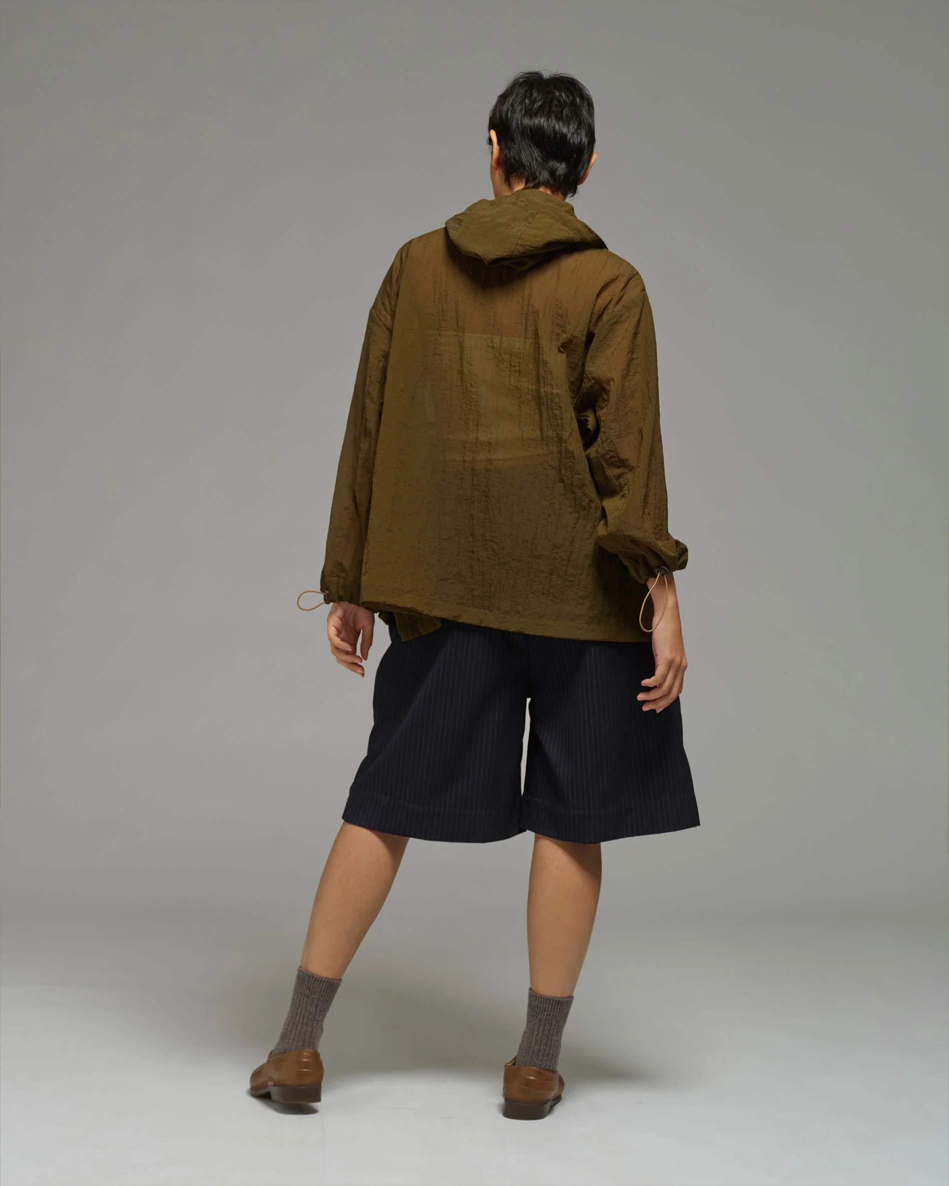 Unisex: The Hooded Jacket (Dark Olive) - Image 8