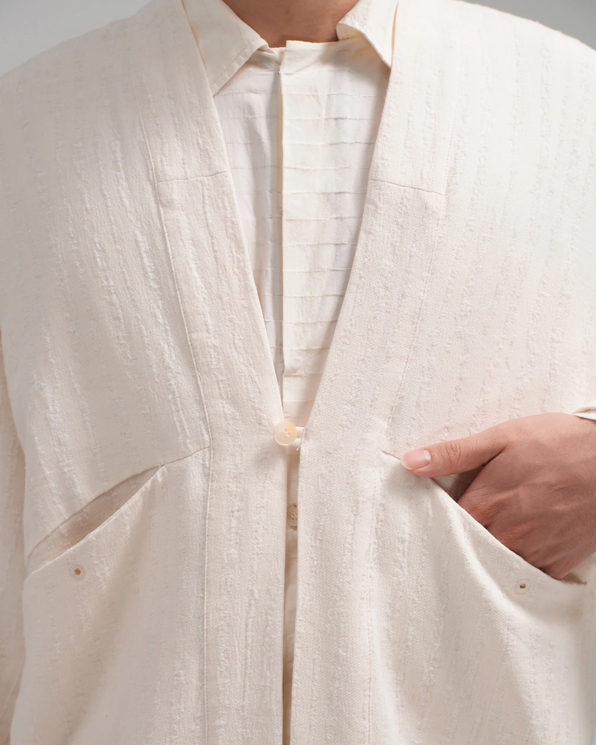 Unisex: The Kimono (Eggshell White) - Image 7