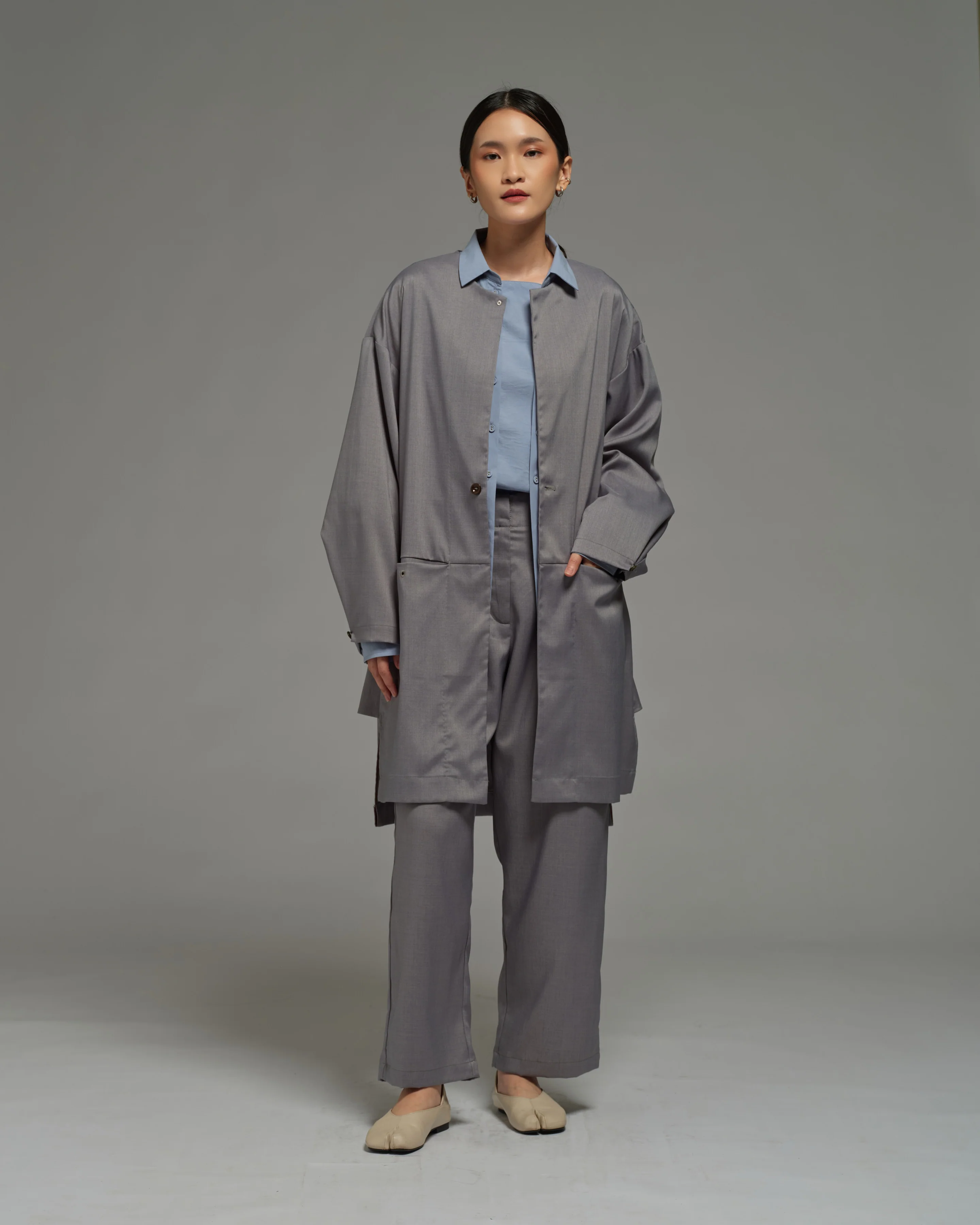 Unisex: The Overcoat (Grey) - Image 5