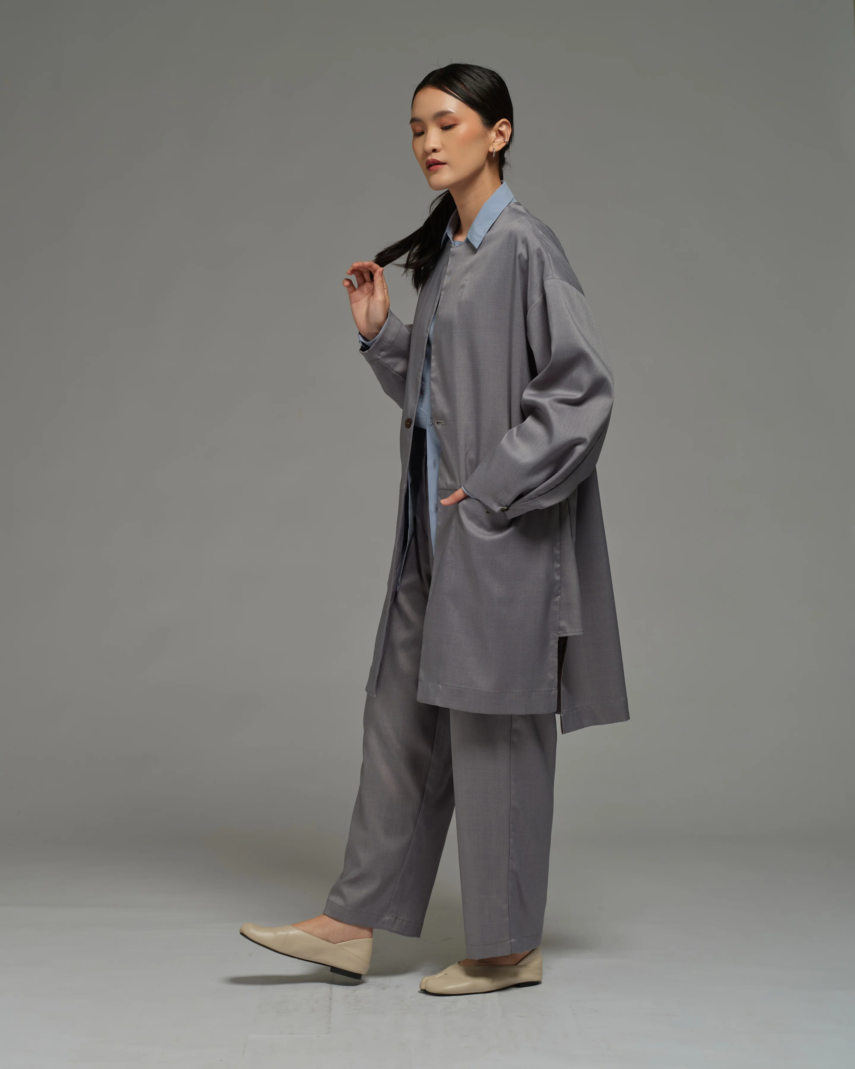 Unisex: The Overcoat (Grey) - Image 9