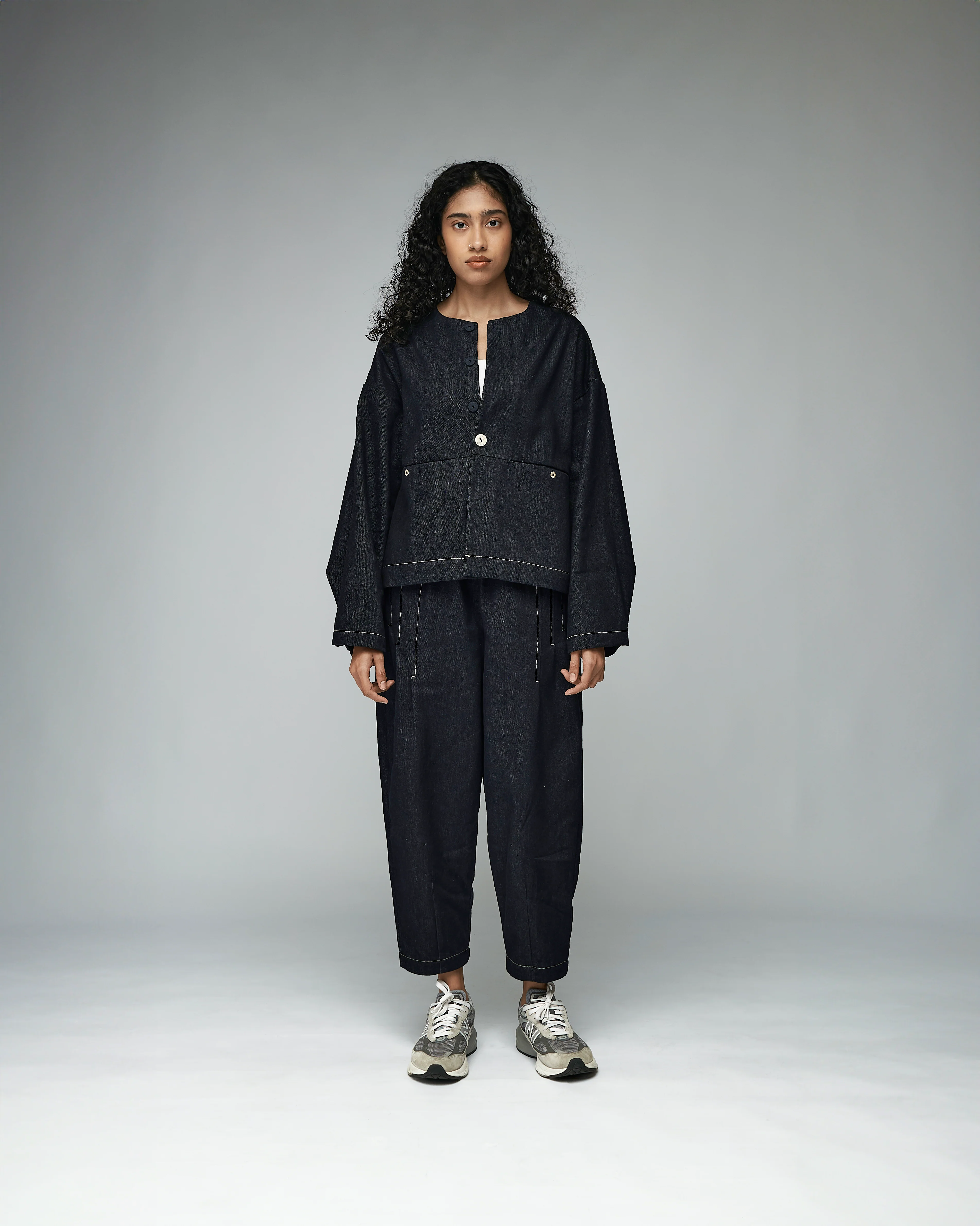 Unisex: The Loose Pants (Black Denim) - Image 6