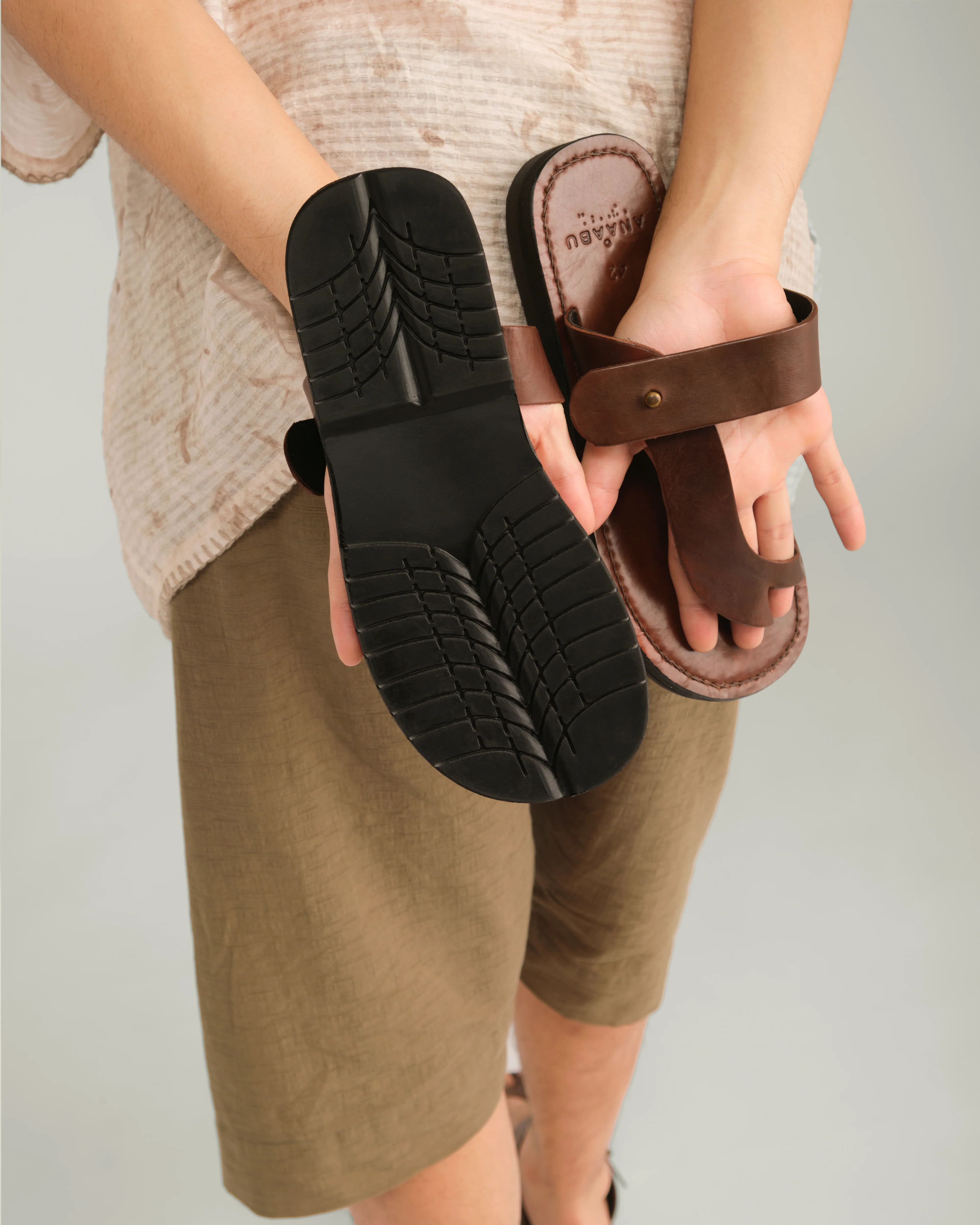 Unisex: The Loop Sandal (Brown) - Image 10