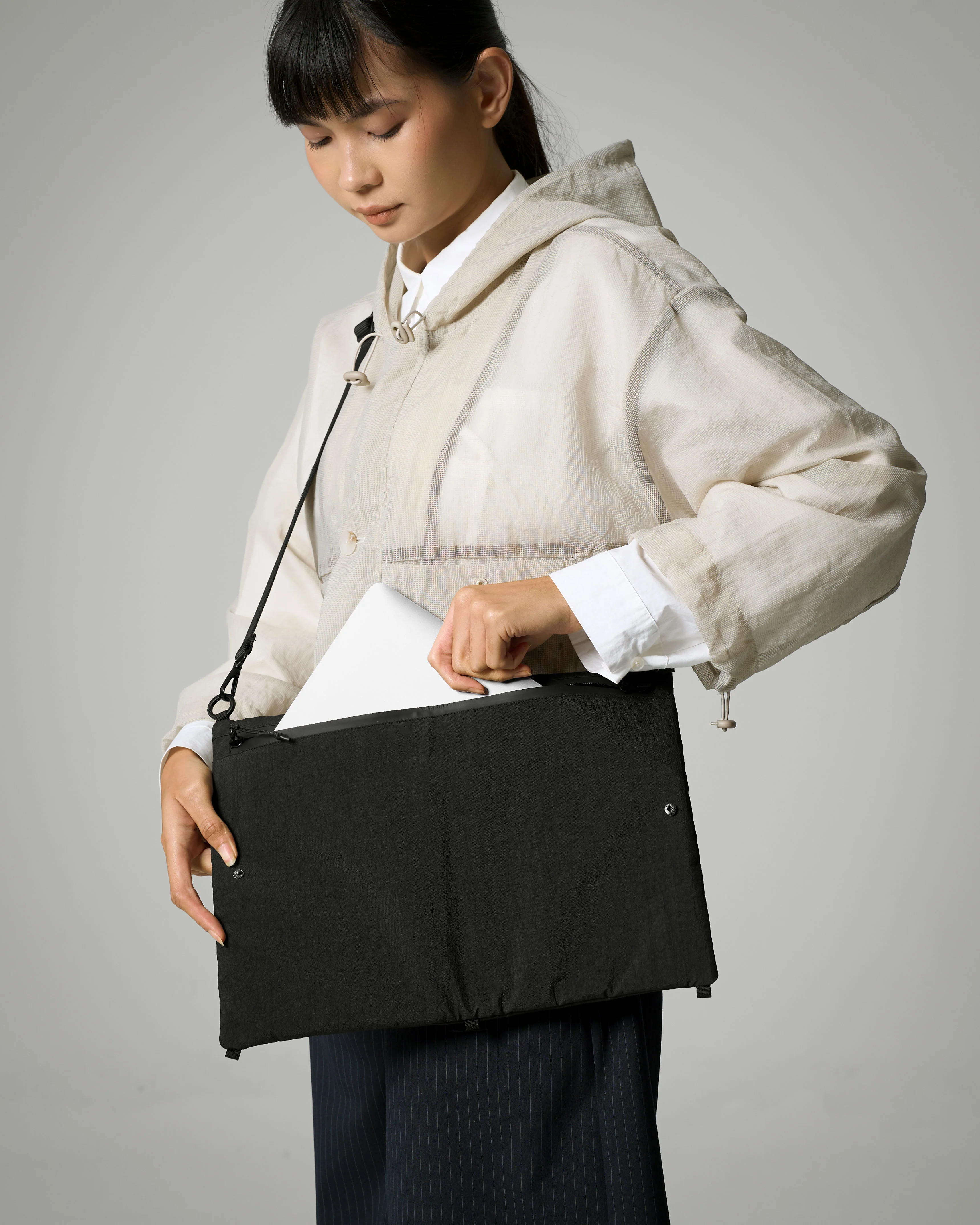 Unisex: The Transit Sling Bag (Black) - Image 11