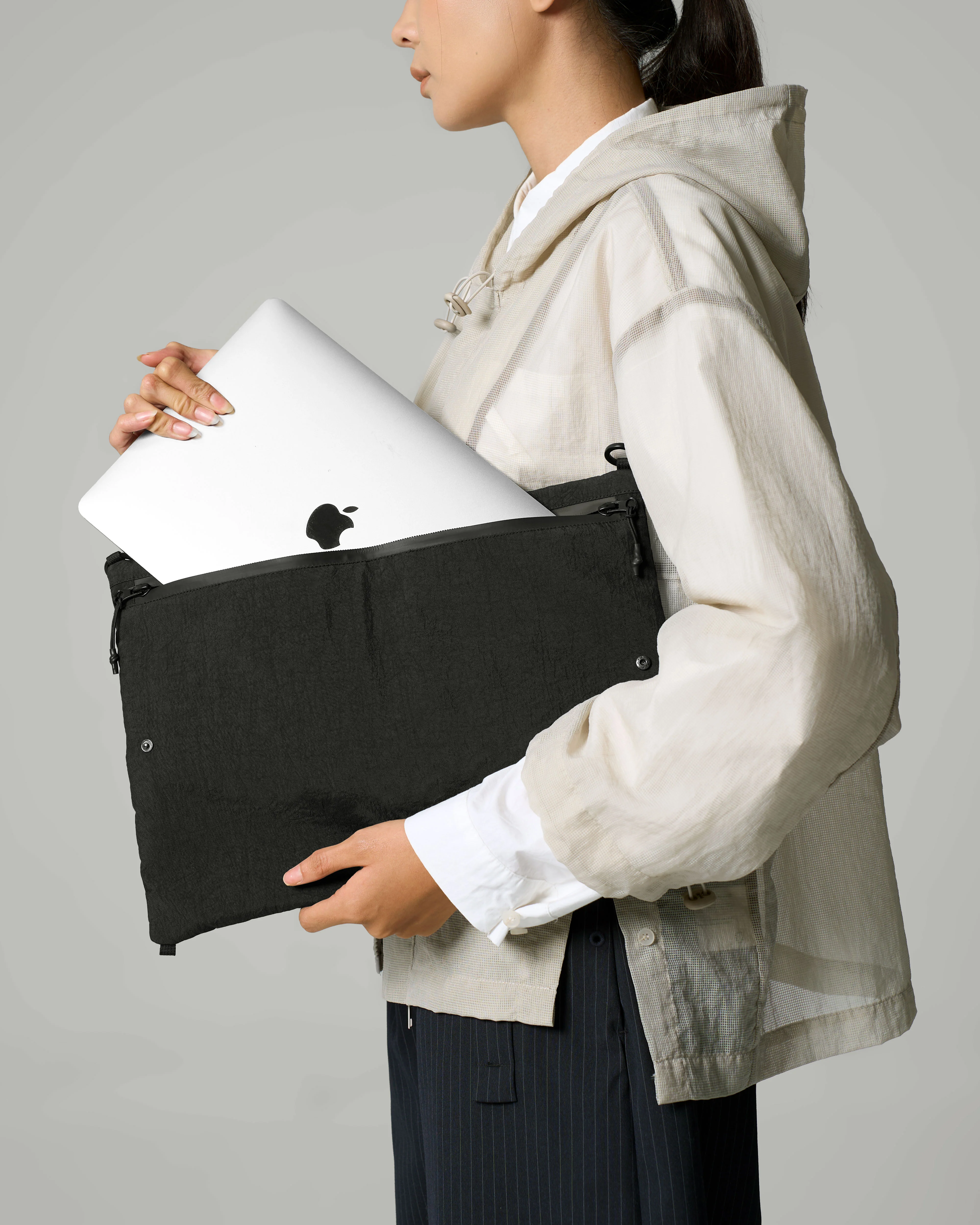 Unisex: The Transit Sling Bag (Black) - Image 9