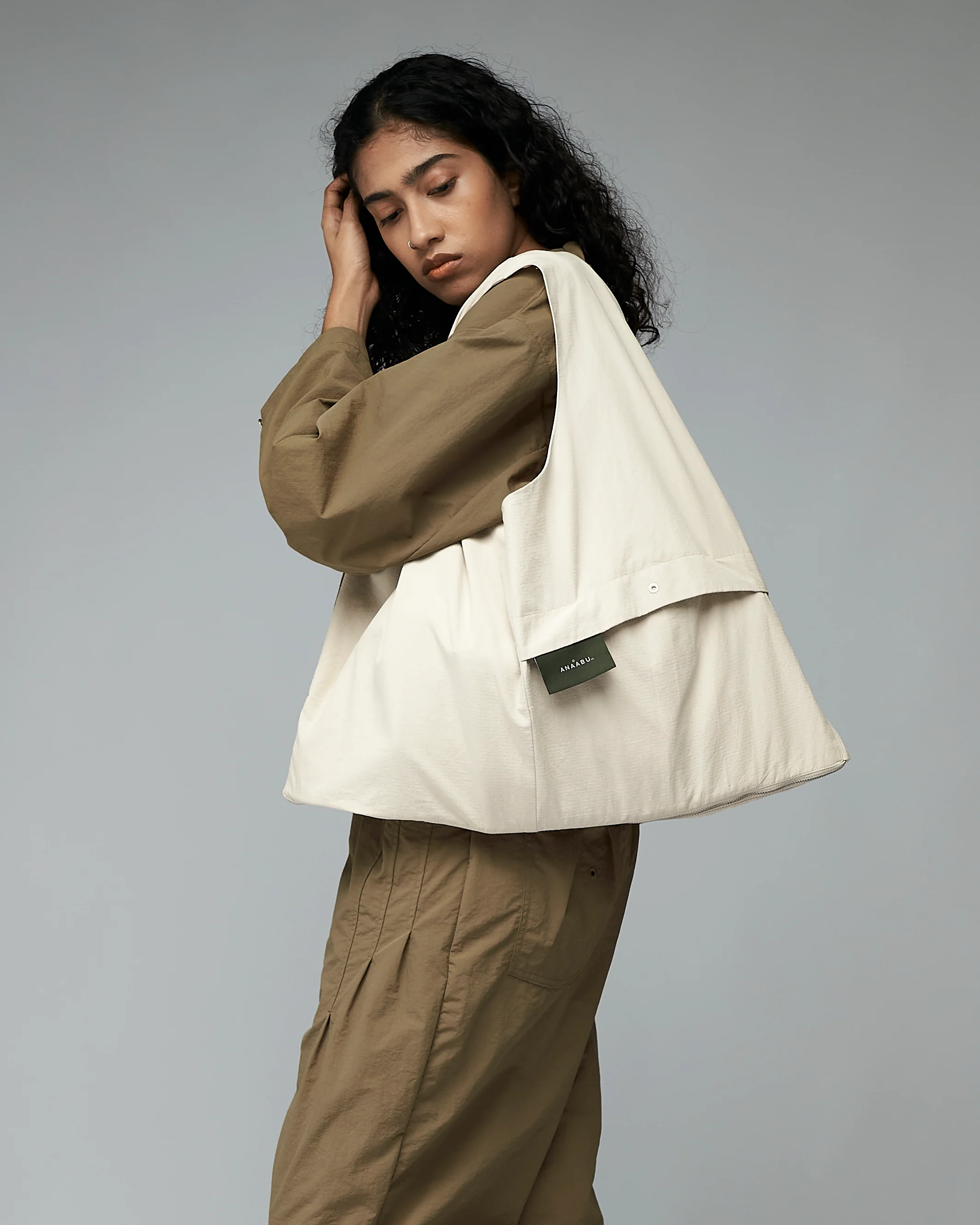 Unisex: The Utility Vest Tote (Beige) - Image 9