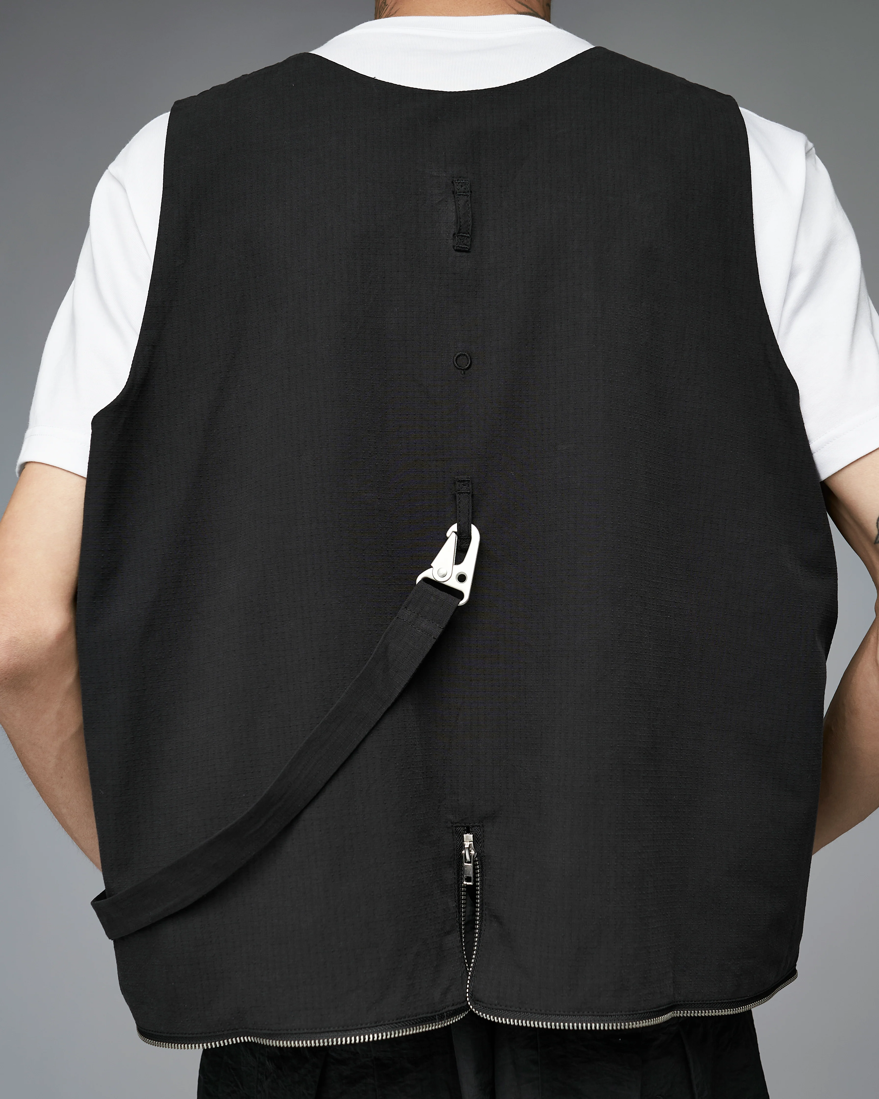 Unisex: The Utility Vest Tote (Black) - Image 7
