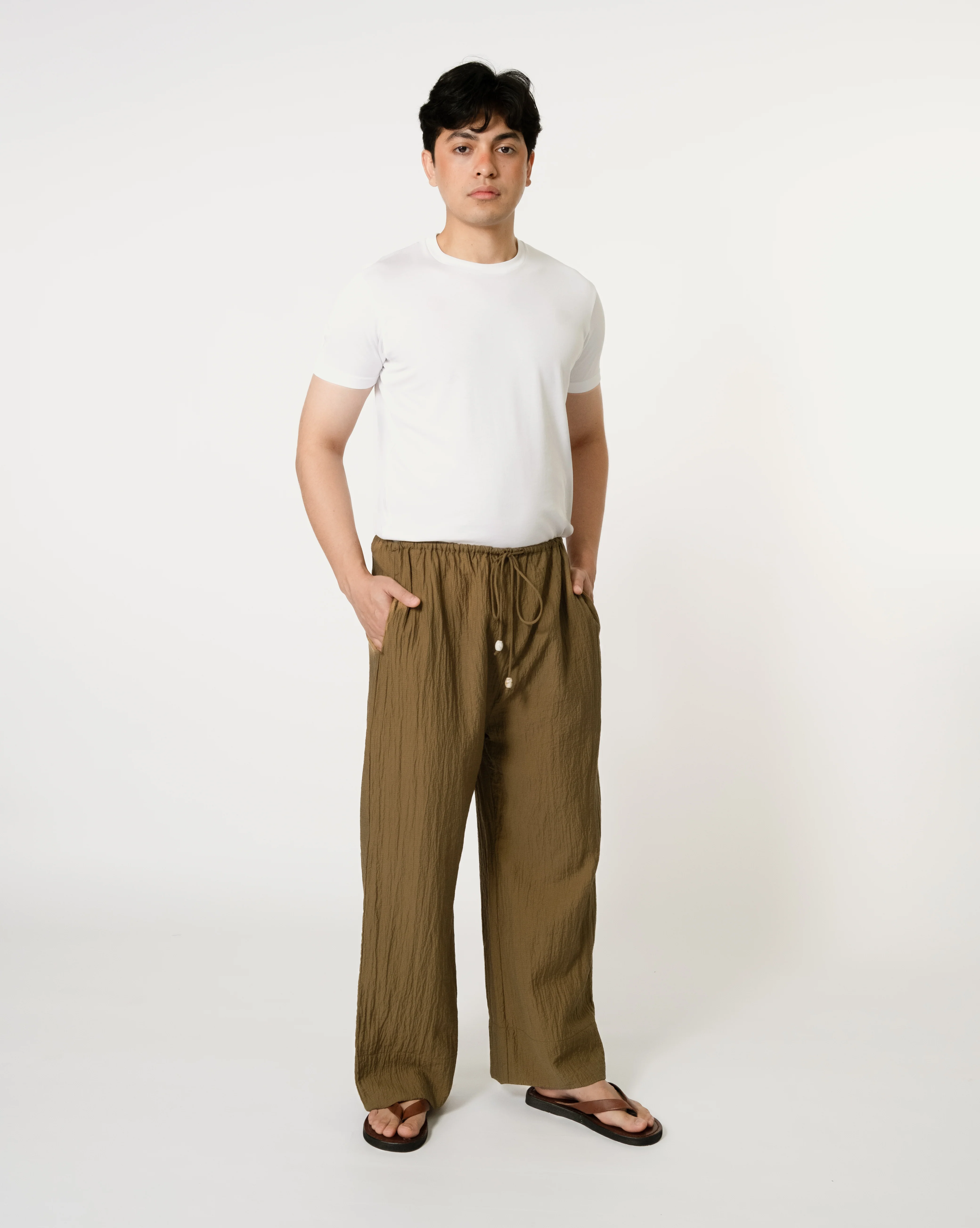 Unisex: There Loose Pants (Olive) - Image 2