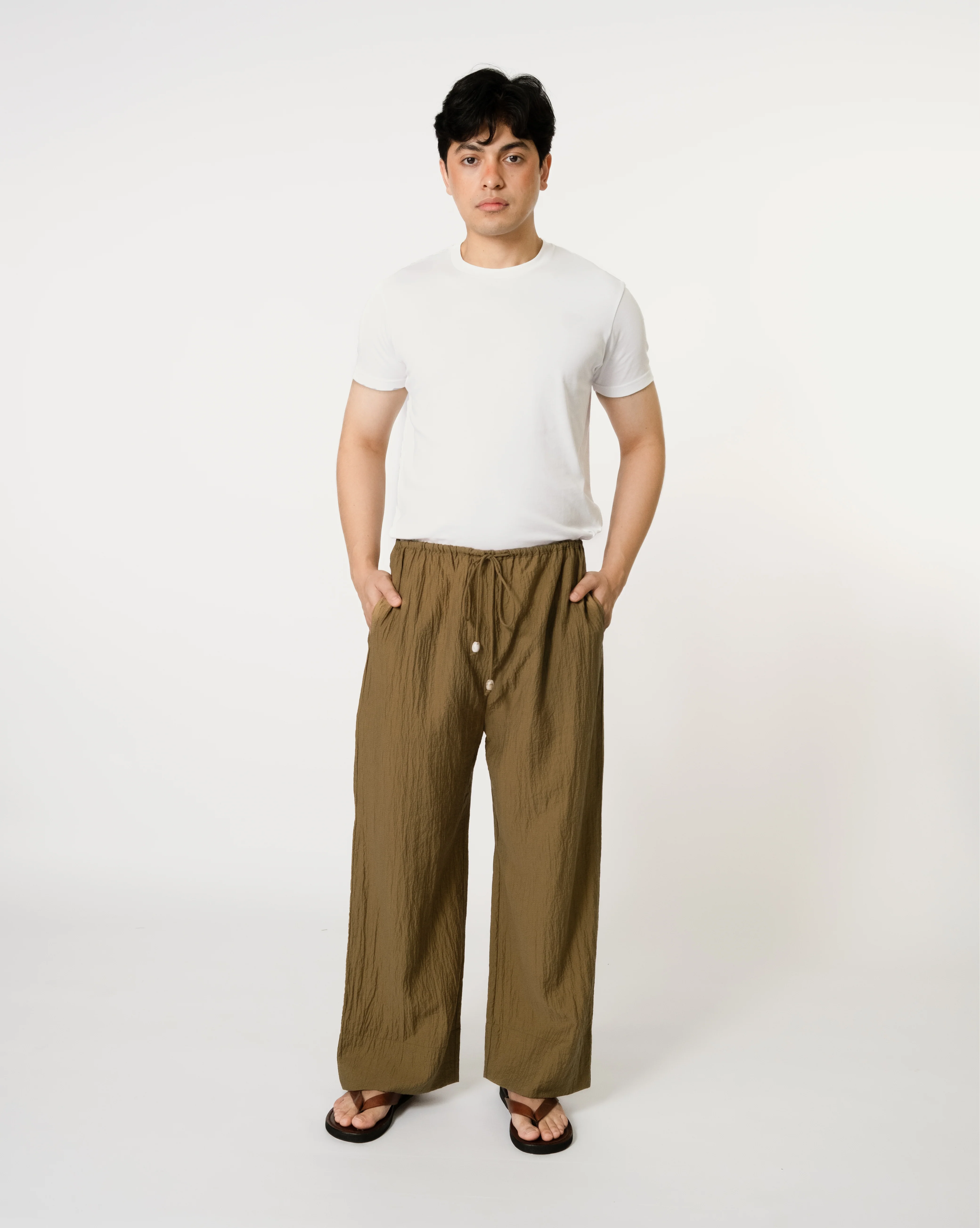 Unisex: There Loose Pants (Olive) - Image 4