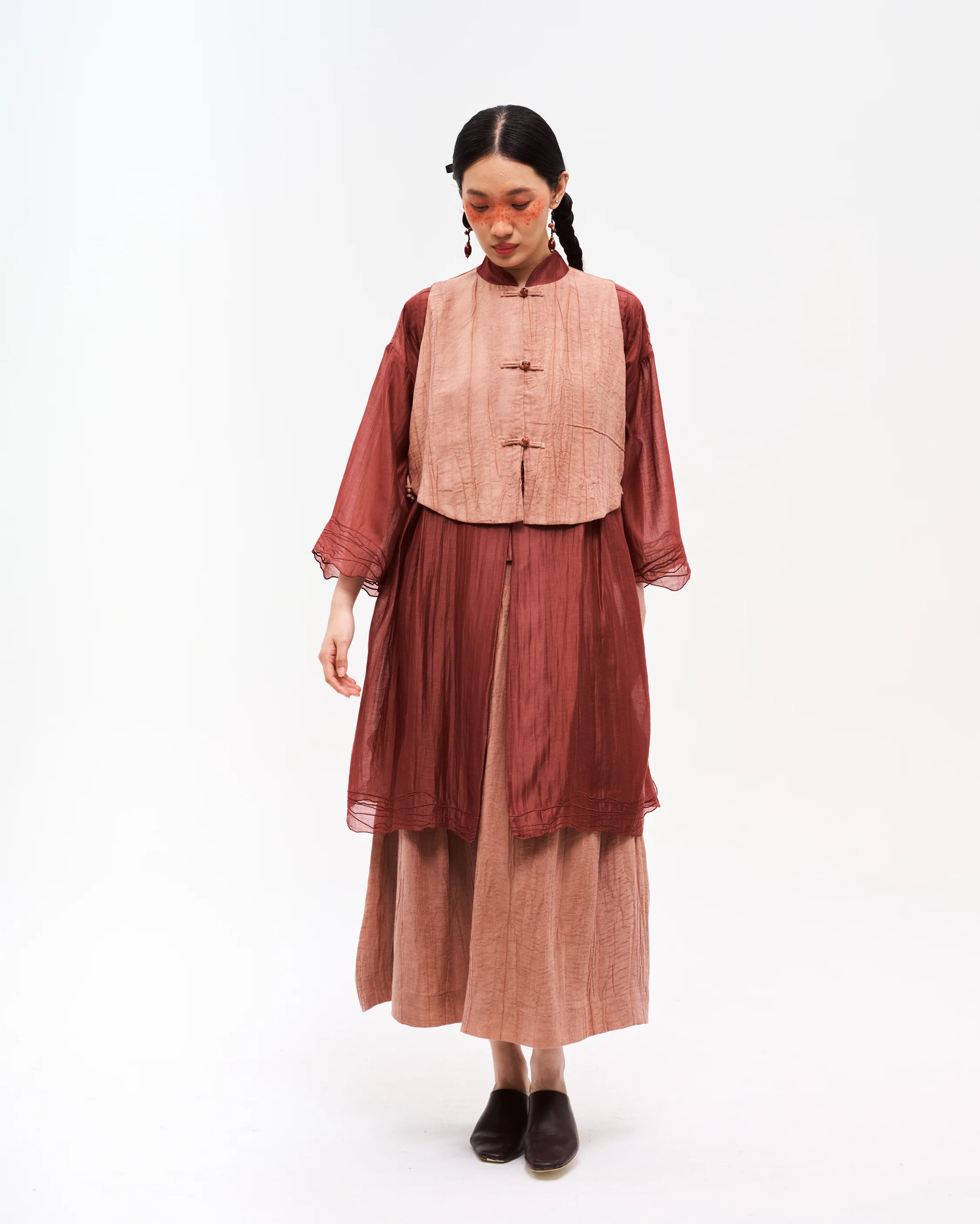 Women: Chinese Tea Top (Goji Red) - Image 11