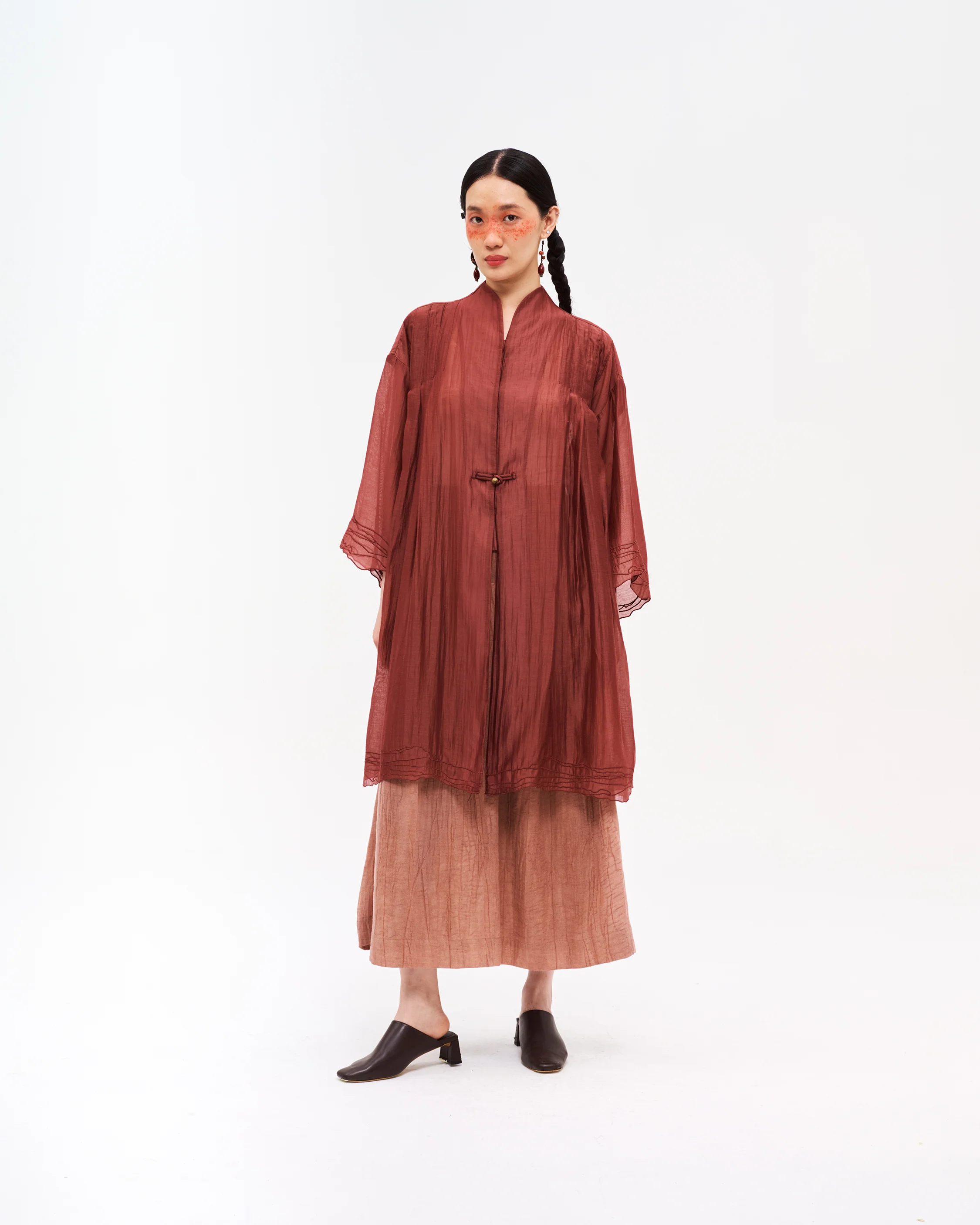 Women: Chinese Tea Top (Goji Red) - Image 4