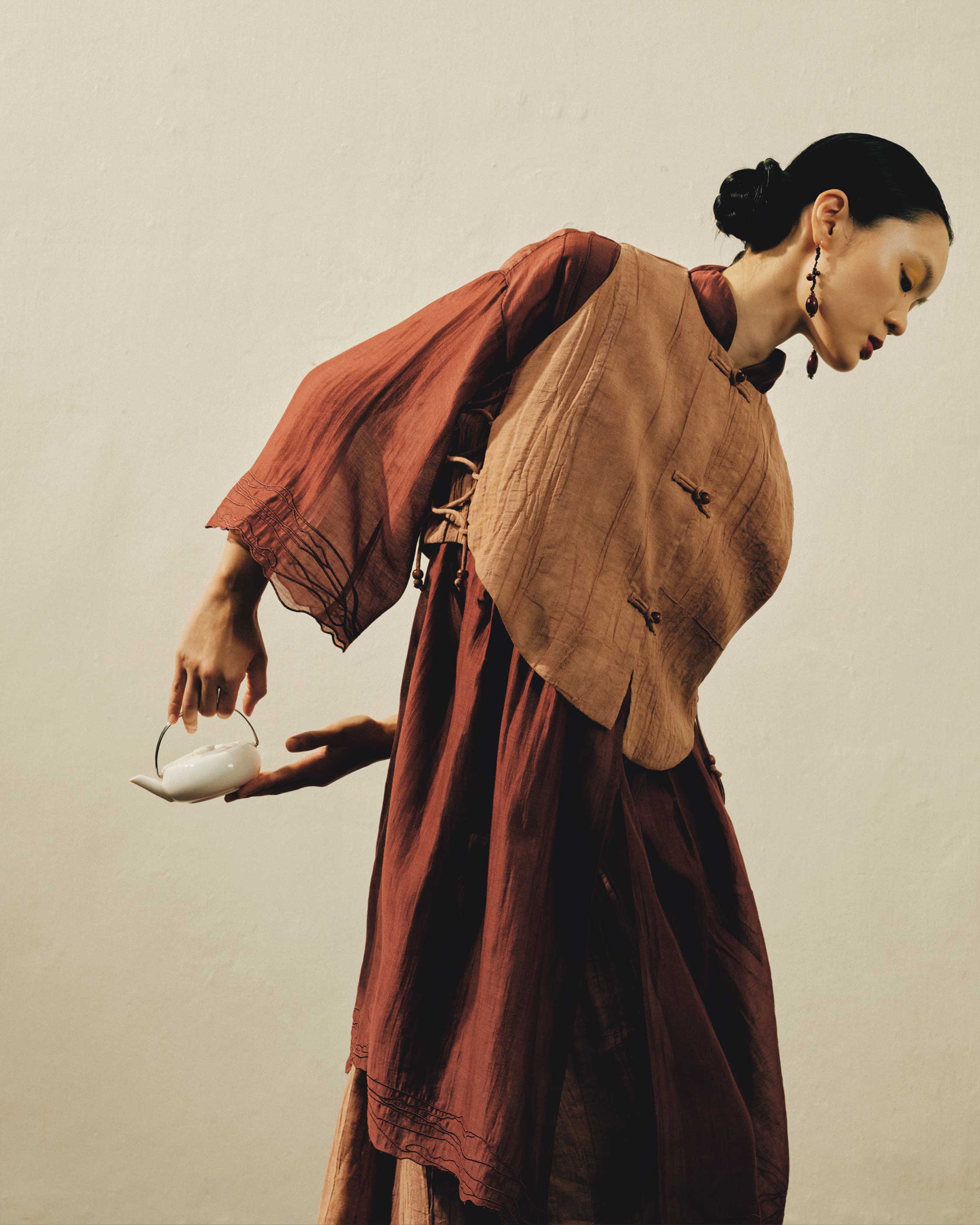 Women: Chinese Tea Vest (Goji Red) - Image 10