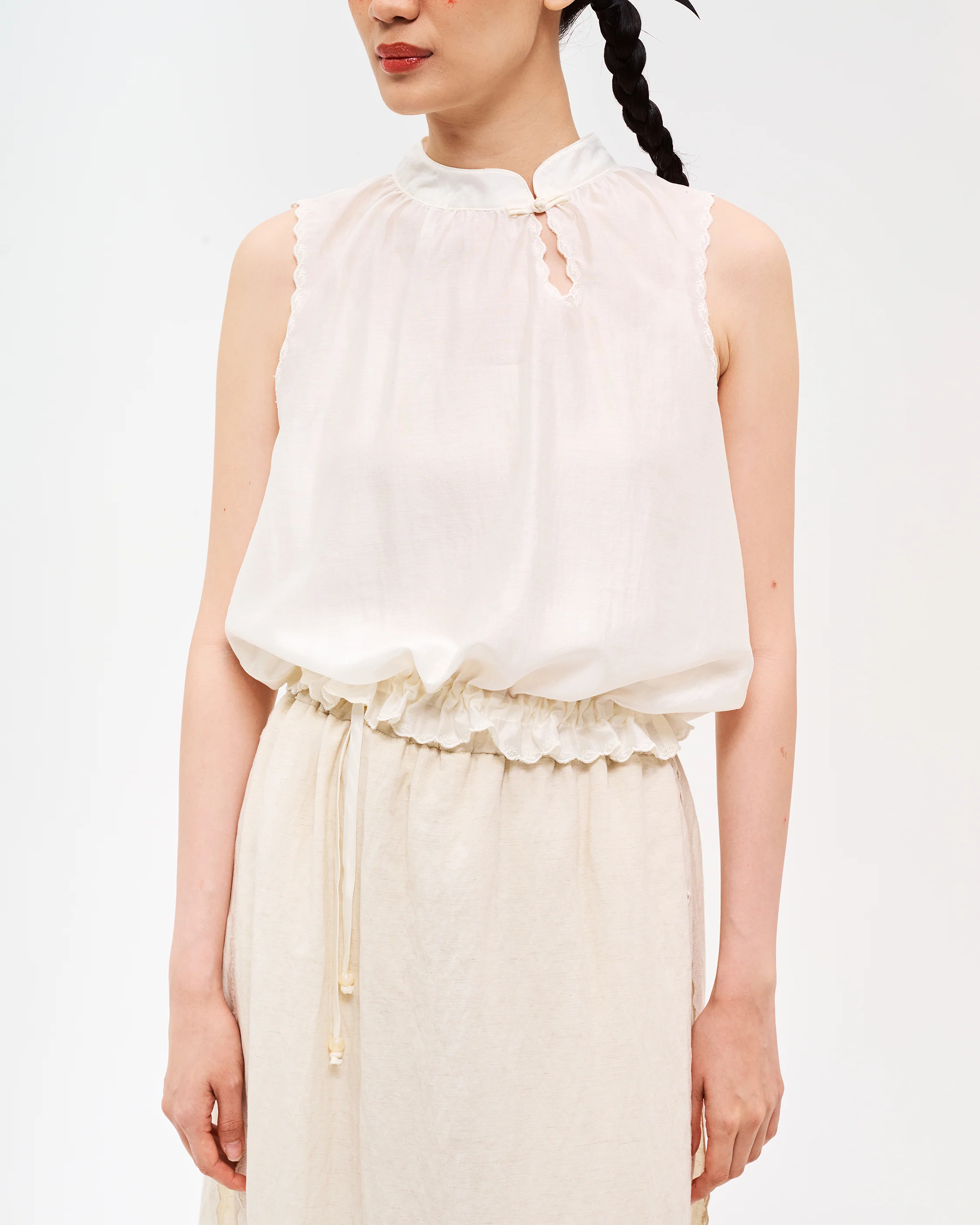 Women: Dumpling Bubble Top (Egg White) - Image 10