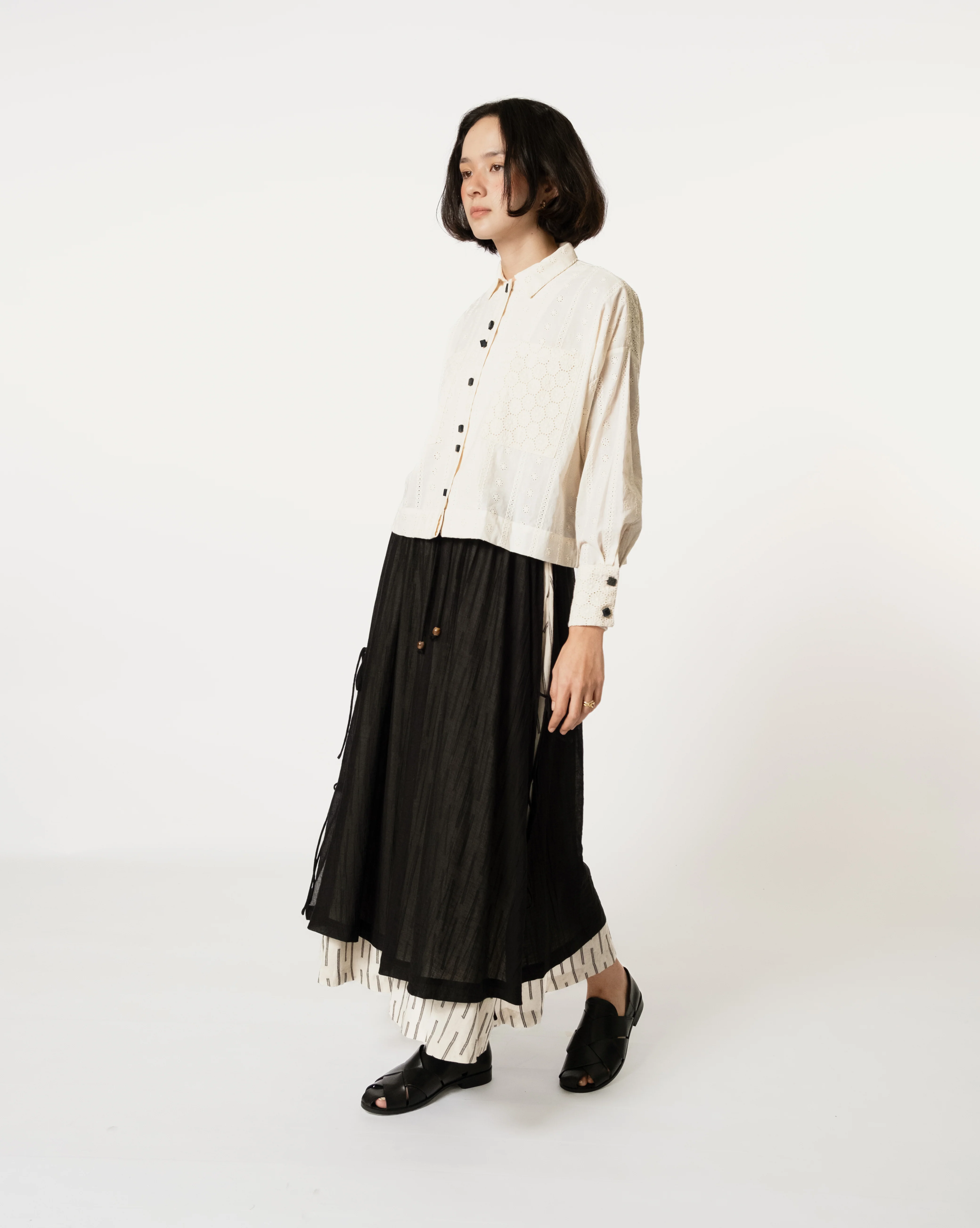 Women: Here Cropped Top (Embroidery Sand) - Image 9