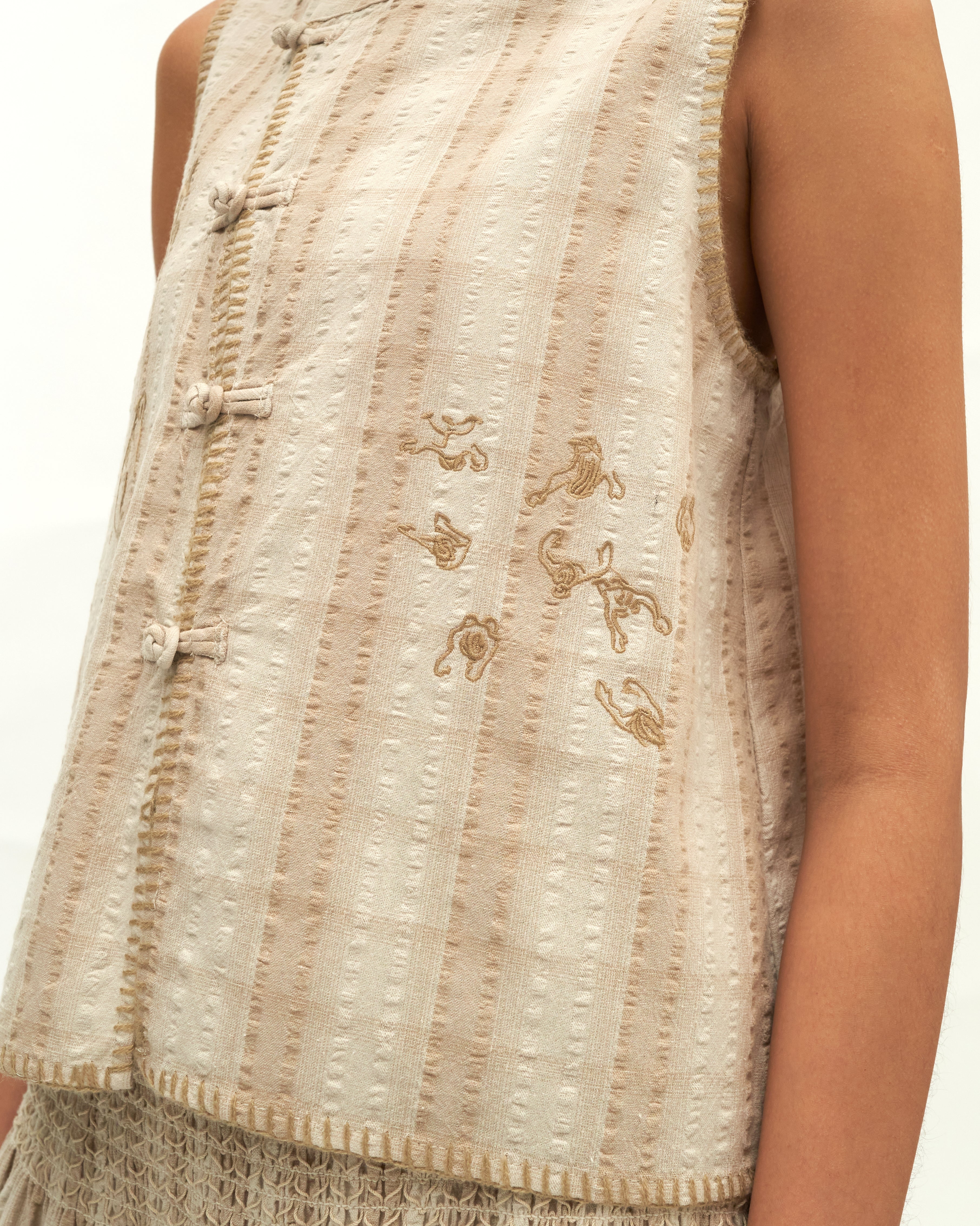 Women: Kait Qipao (Brown Plaid) - Image 8