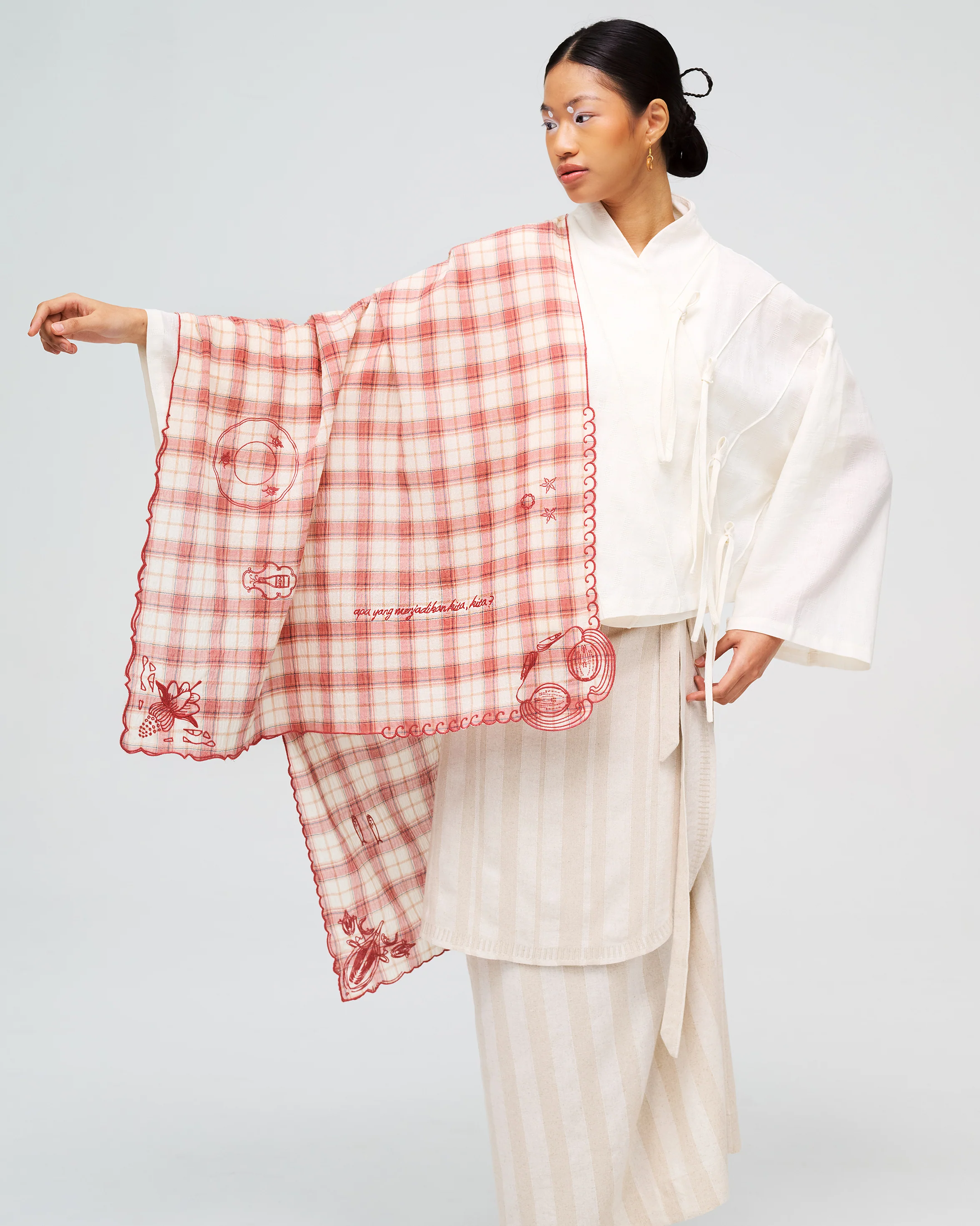 Women: Long Saprah Shawl (Sambal) - Image 6