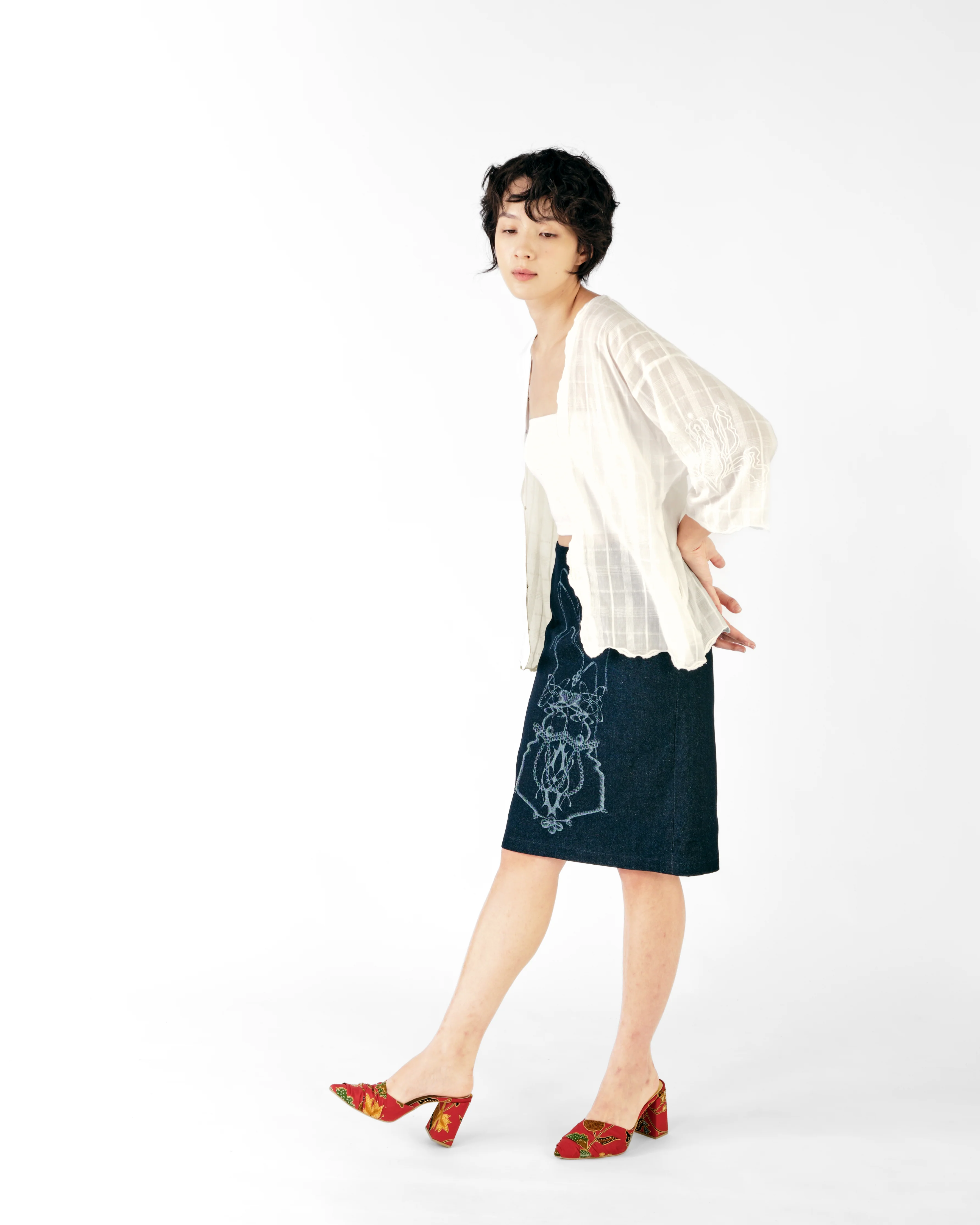 Women: Mekar Loose Kebaya (Off White) - Image 3