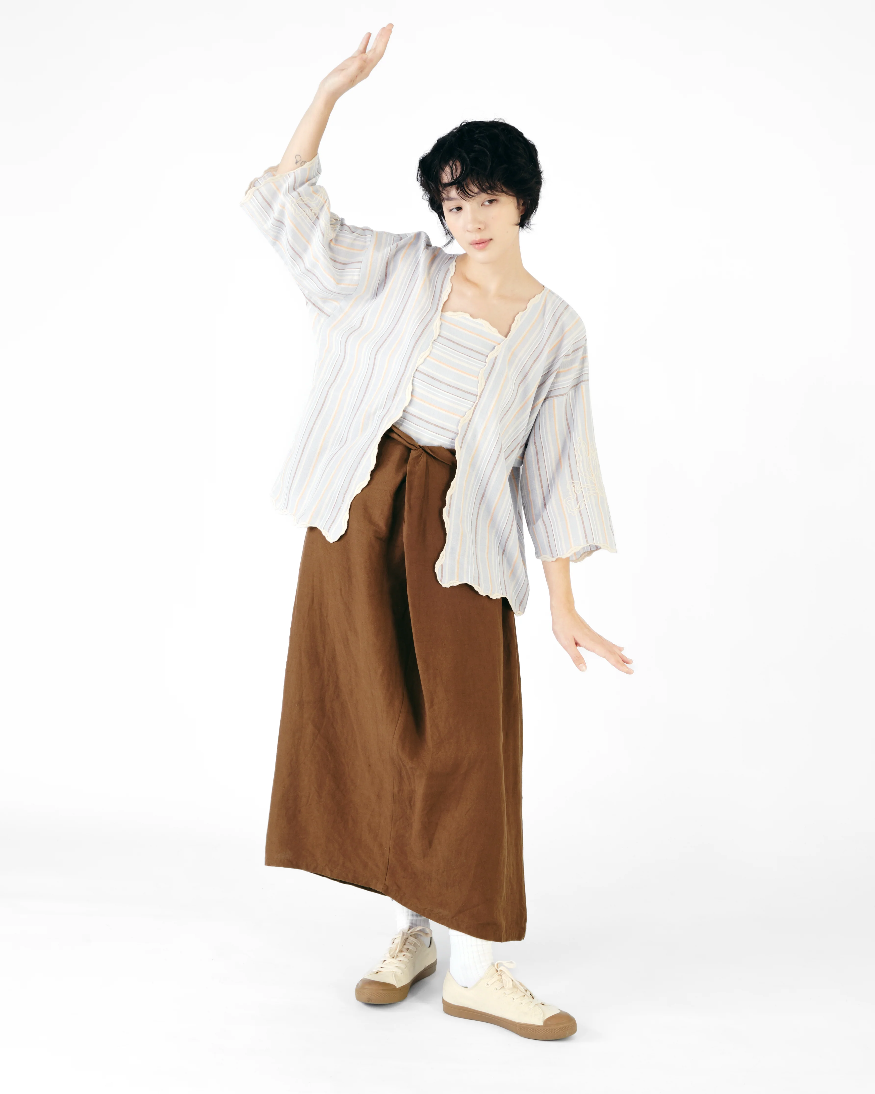 Women: Mekar Loose Kebaya (Blue Stripe)