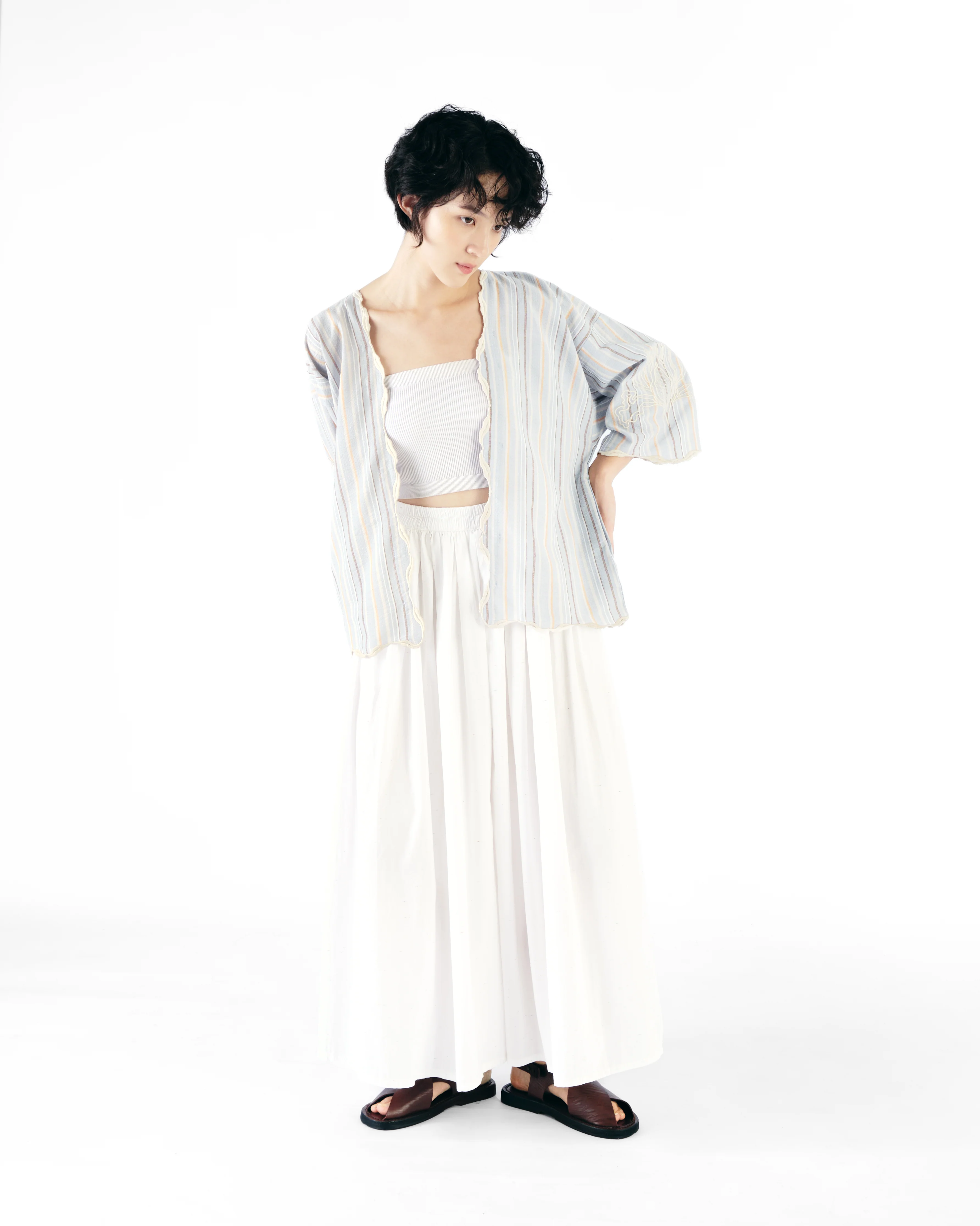 Women: Mekar Loose Kebaya (Blue Stripe) - Image 11