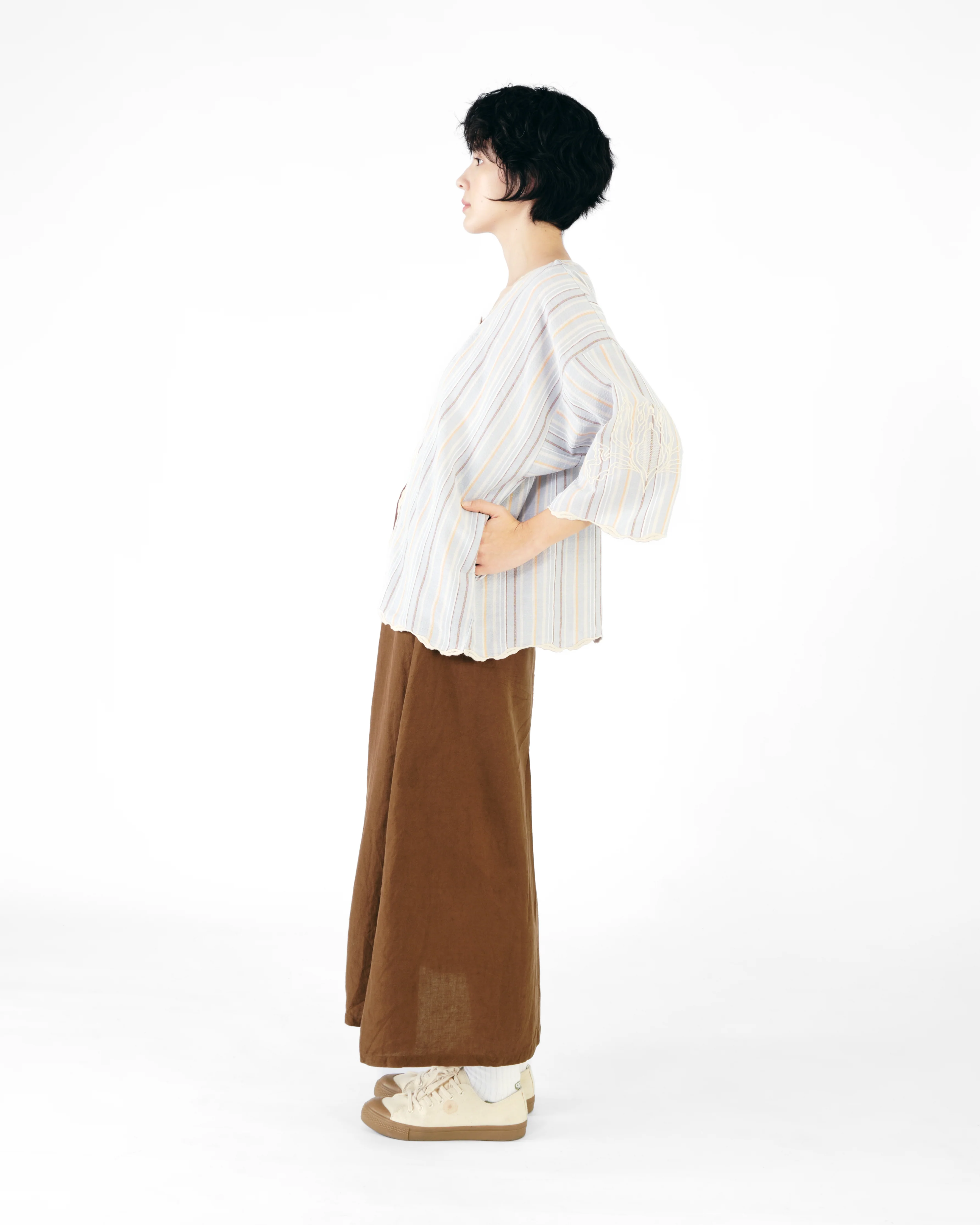 Women: Mekar Loose Kebaya (Blue Stripe) - Image 5