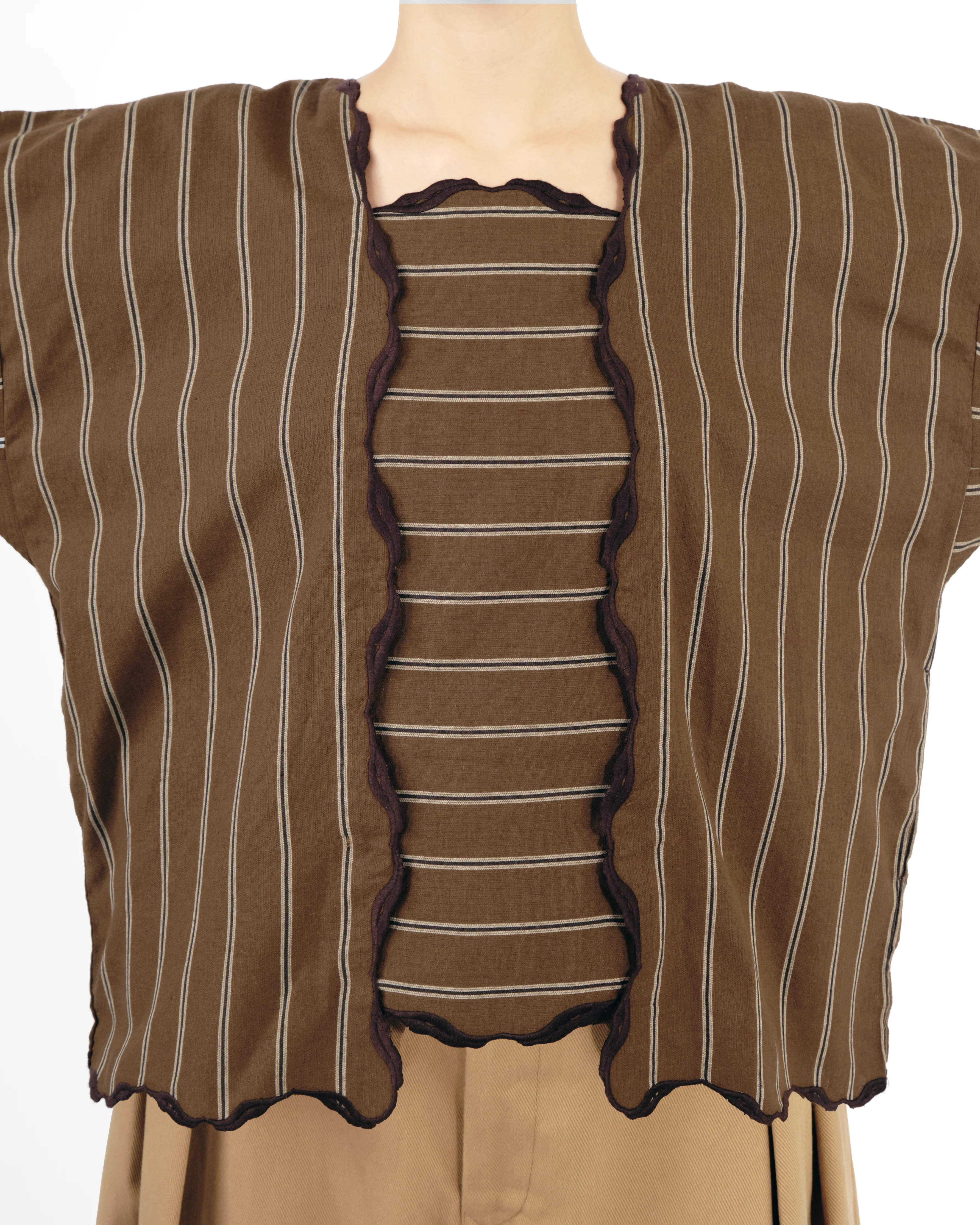 Women: Mekar Loose Kebaya (Brown Stripe) - Image 6