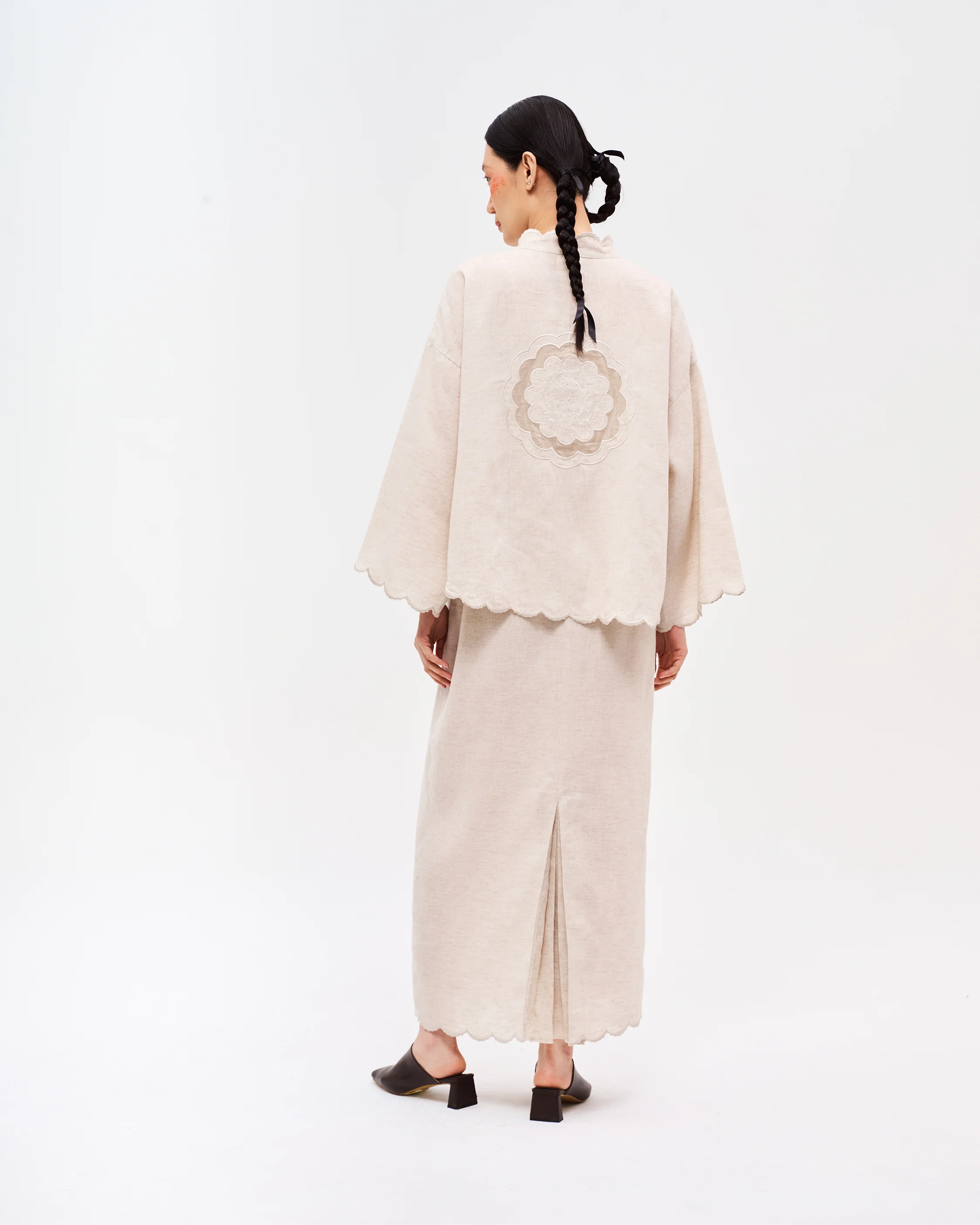 Women: Mooncake Pencil Skirt (Lotus Seed) - Image 10