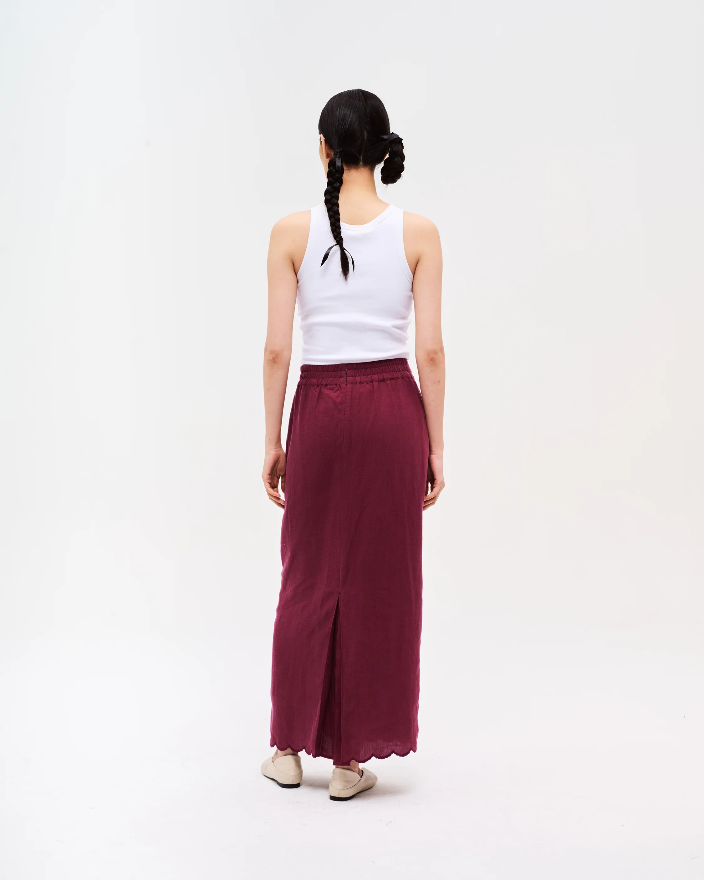 Women: Mooncake Pencil Skirt (Red Bean) - Image 12