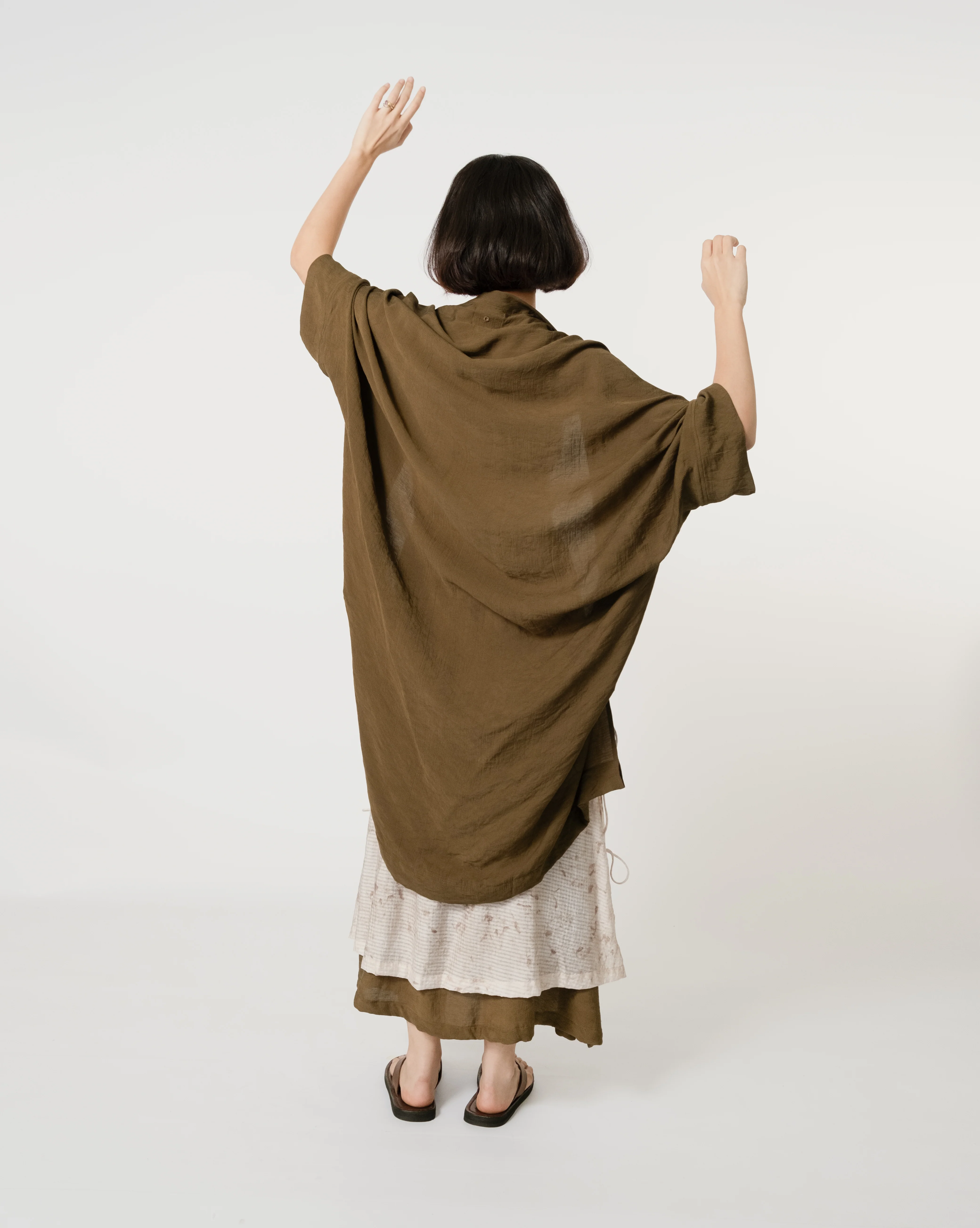 Women: Now Loose Outerwear (Dark Olive) - Image 8