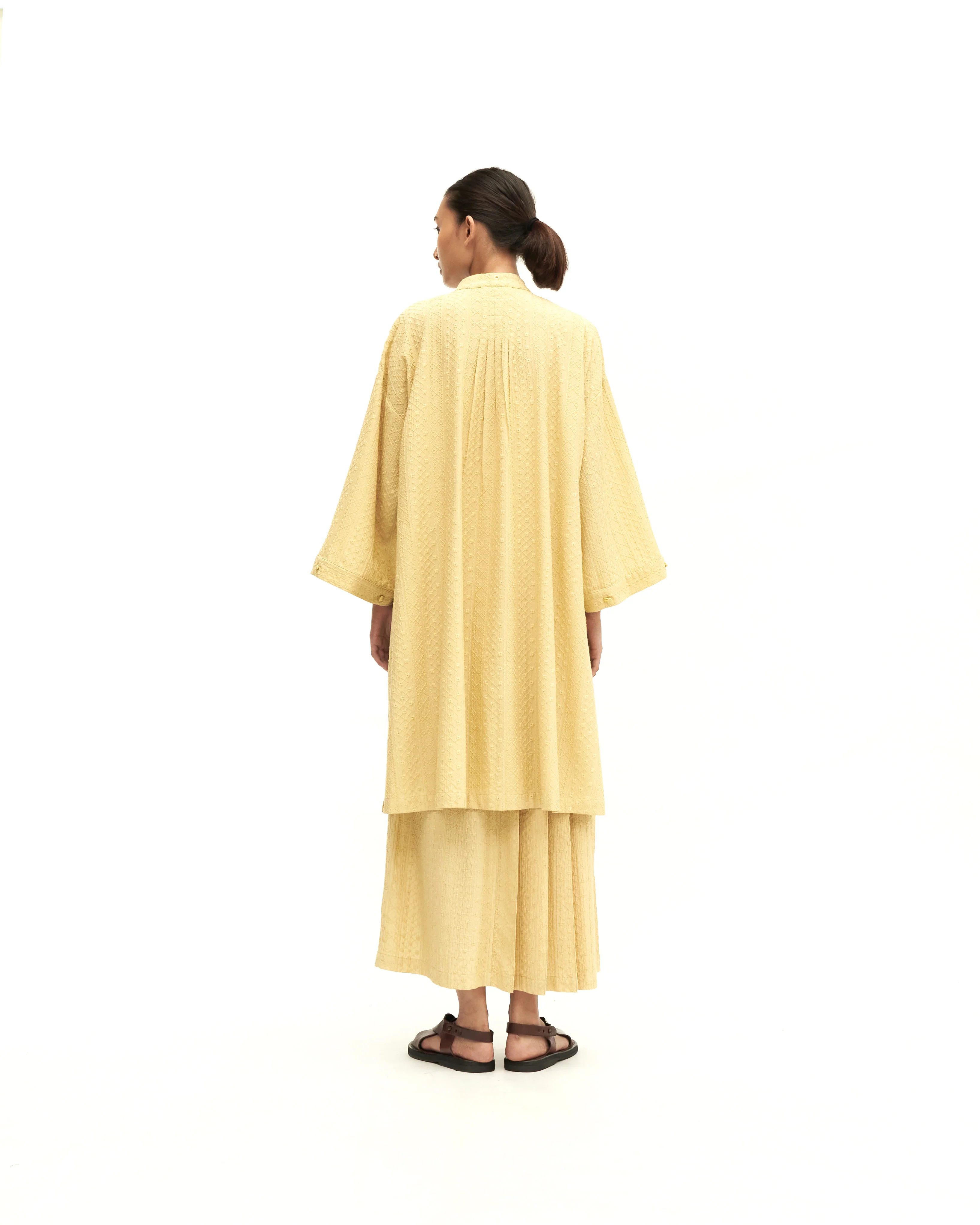 Women: Rasa Loose Kurung Top (Chartreuse) - Image 5