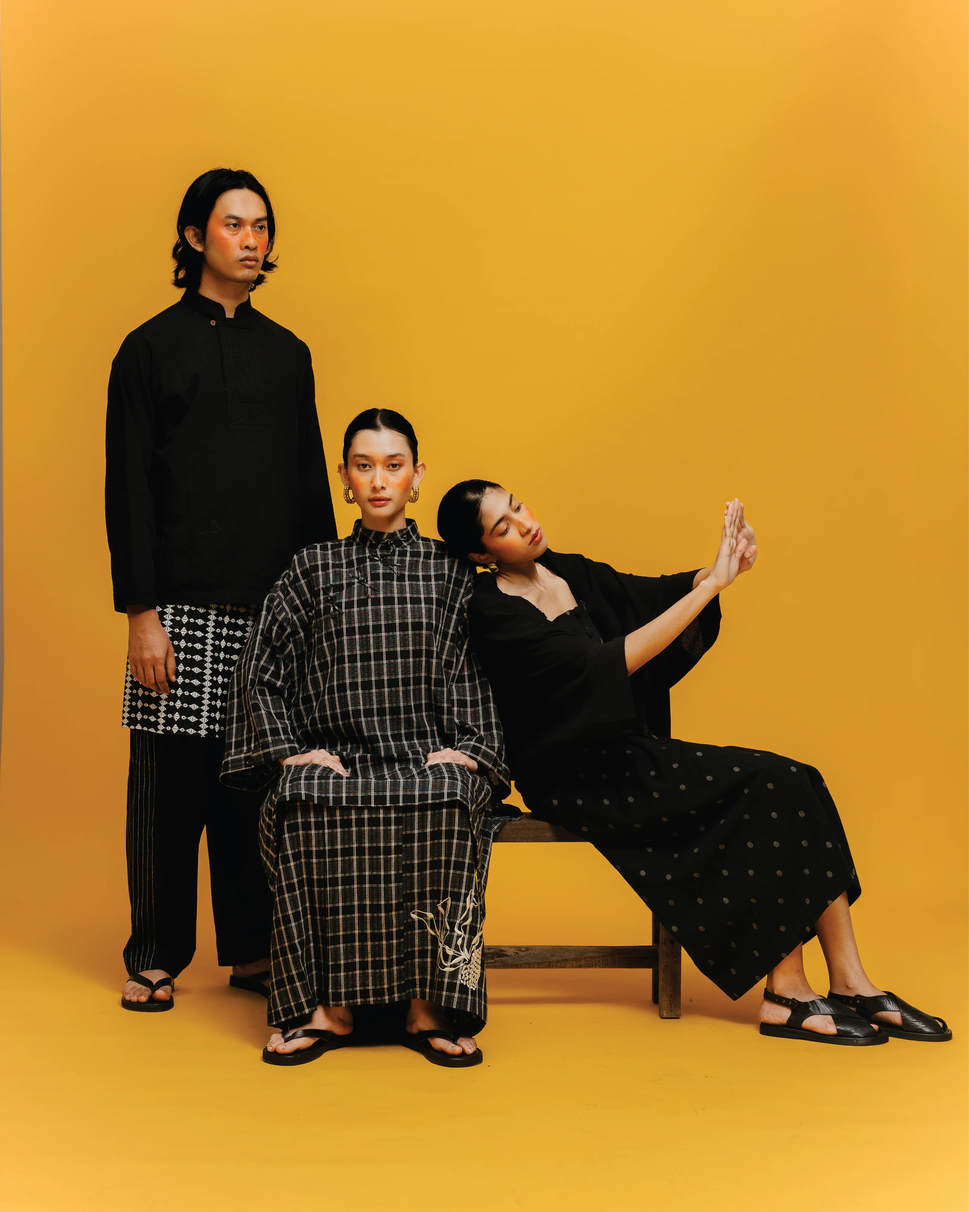Women: Rasa Pleated Skirt (Black Checks) - Image 9