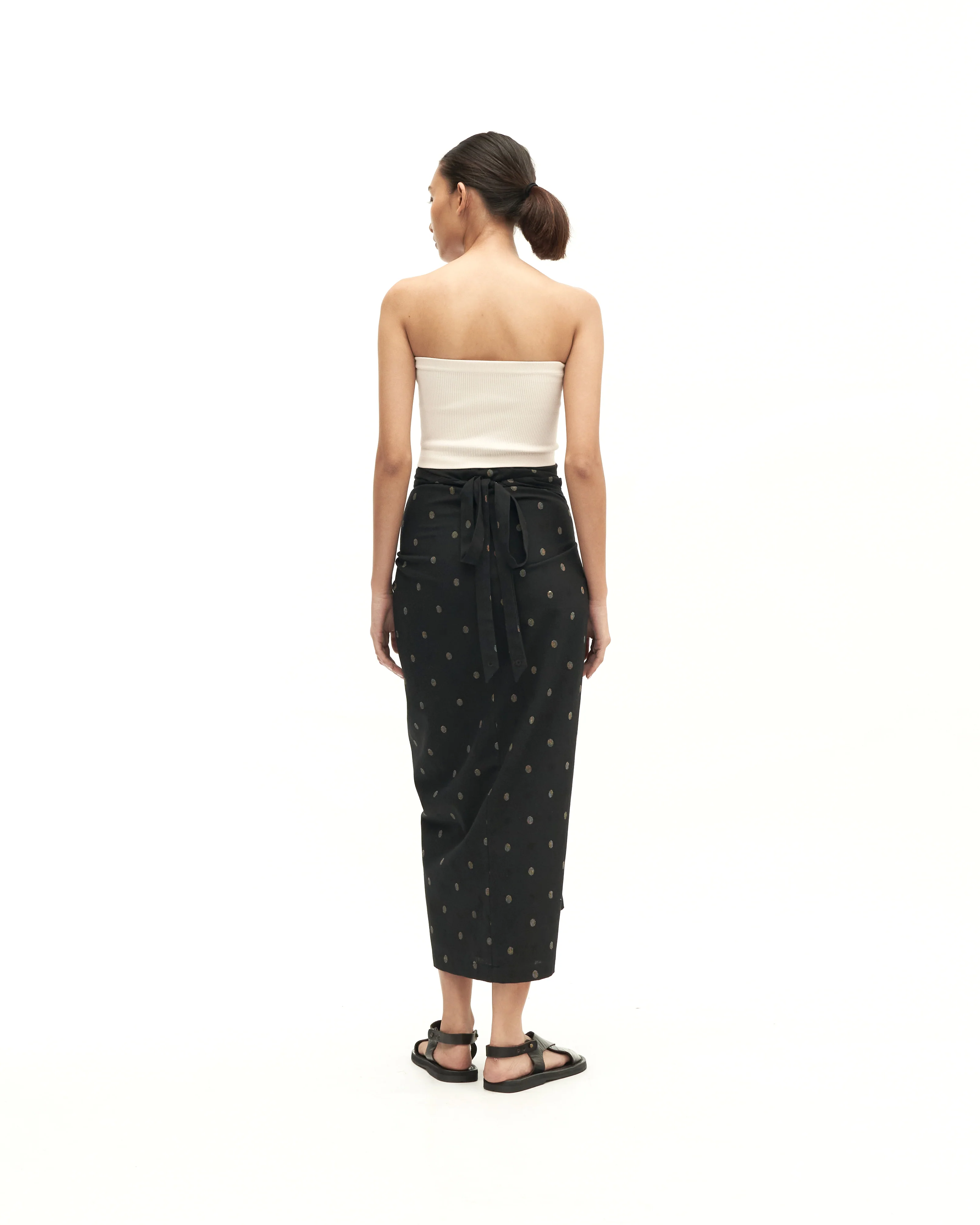 Women: Senja Knot Skirt (Black Dots) - Image 4