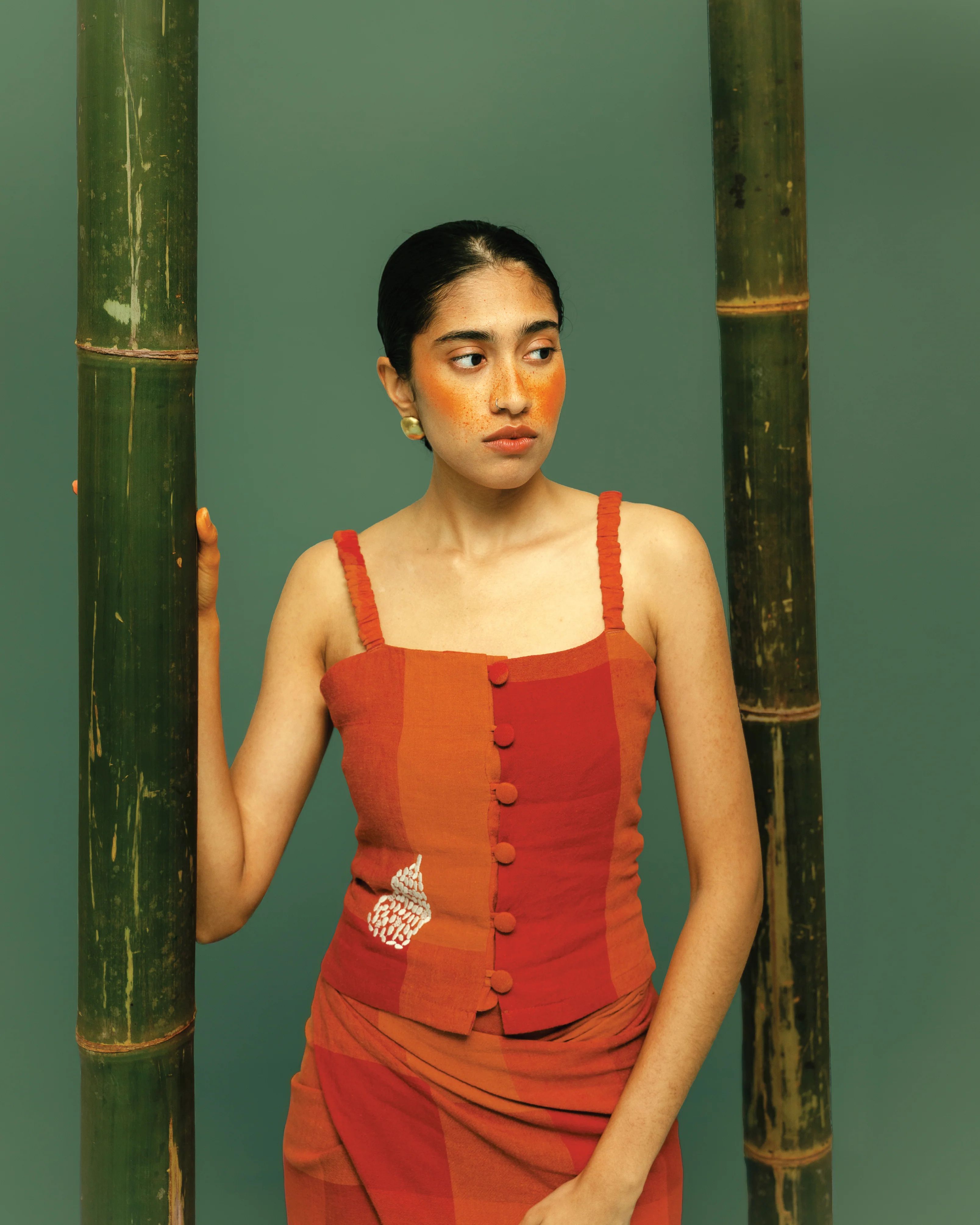 Women: Senja Smocked Top (Sunset Red) - Image 10