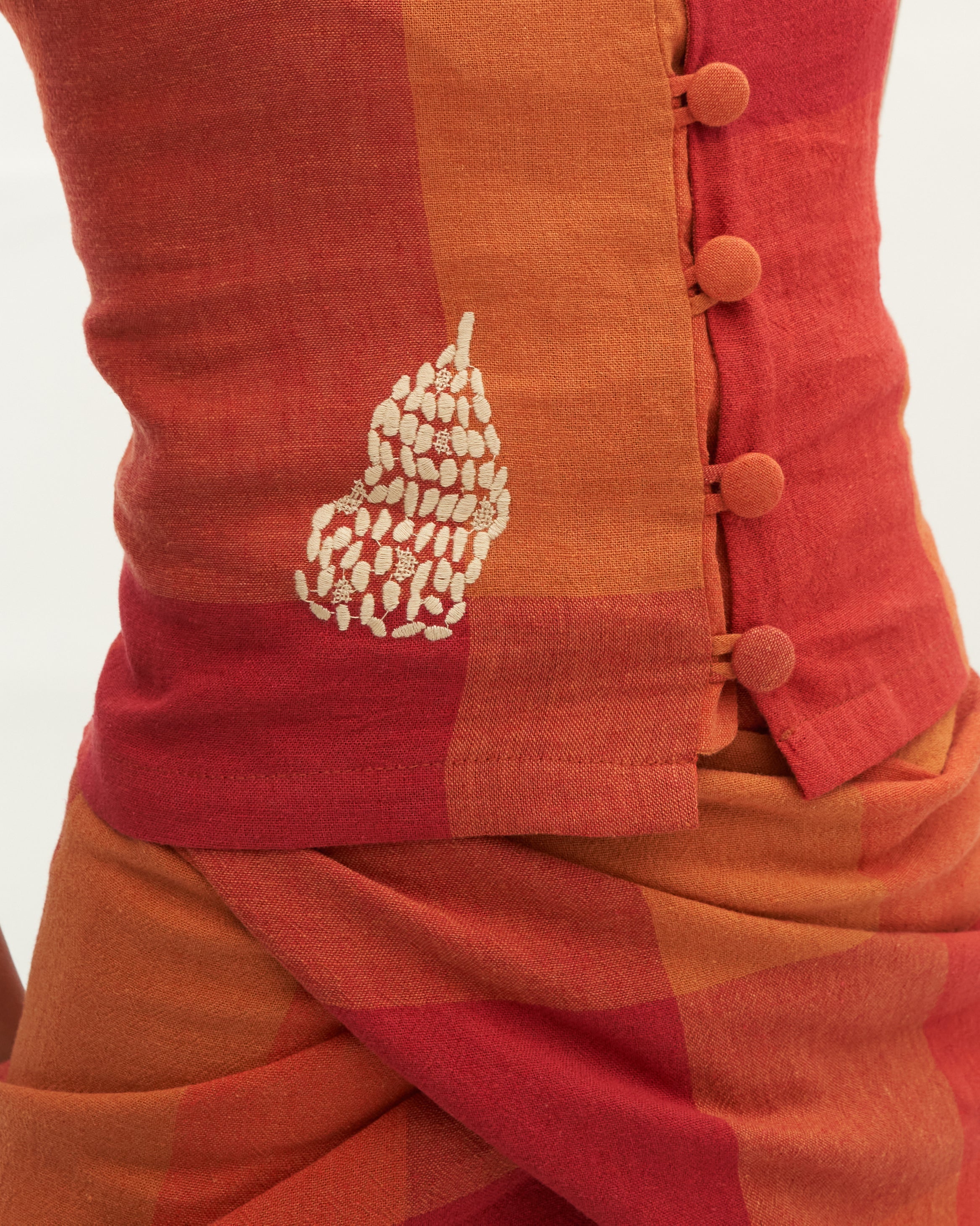 Women: Senja Smocked Top (Sunset Red) - Image 6
