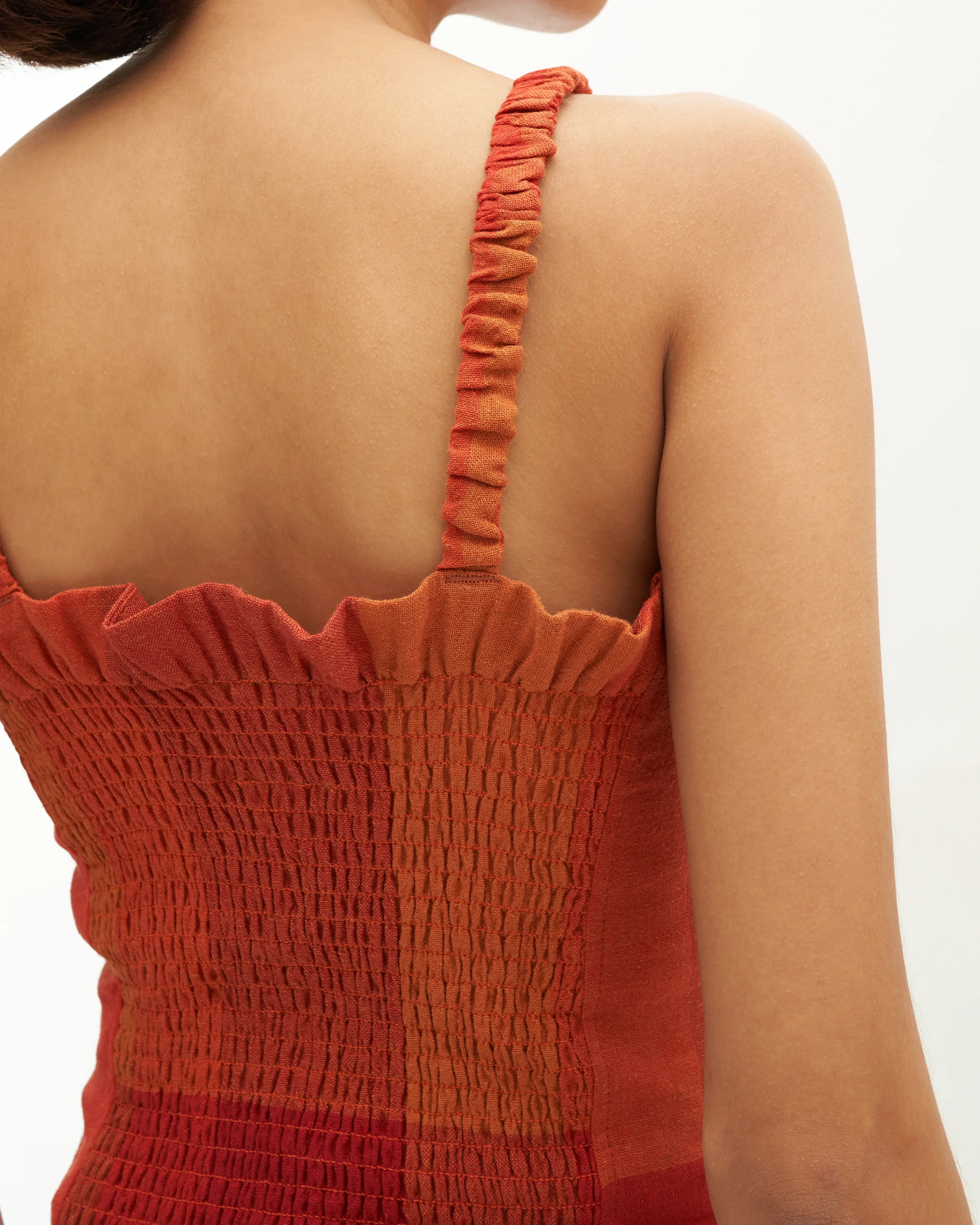 Women: Senja Smocked Top (Sunset Red) - Image 7