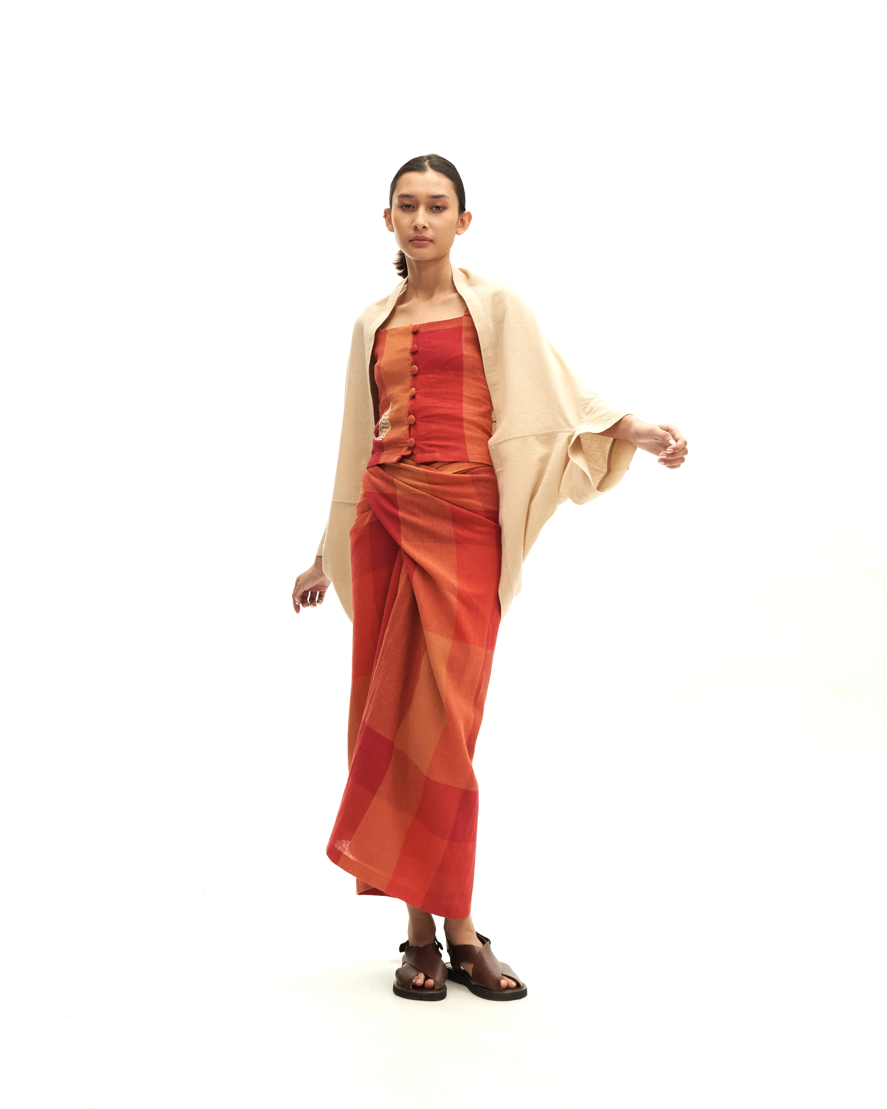 Women: Senja Smocked Top (Sunset Red) - Image 8