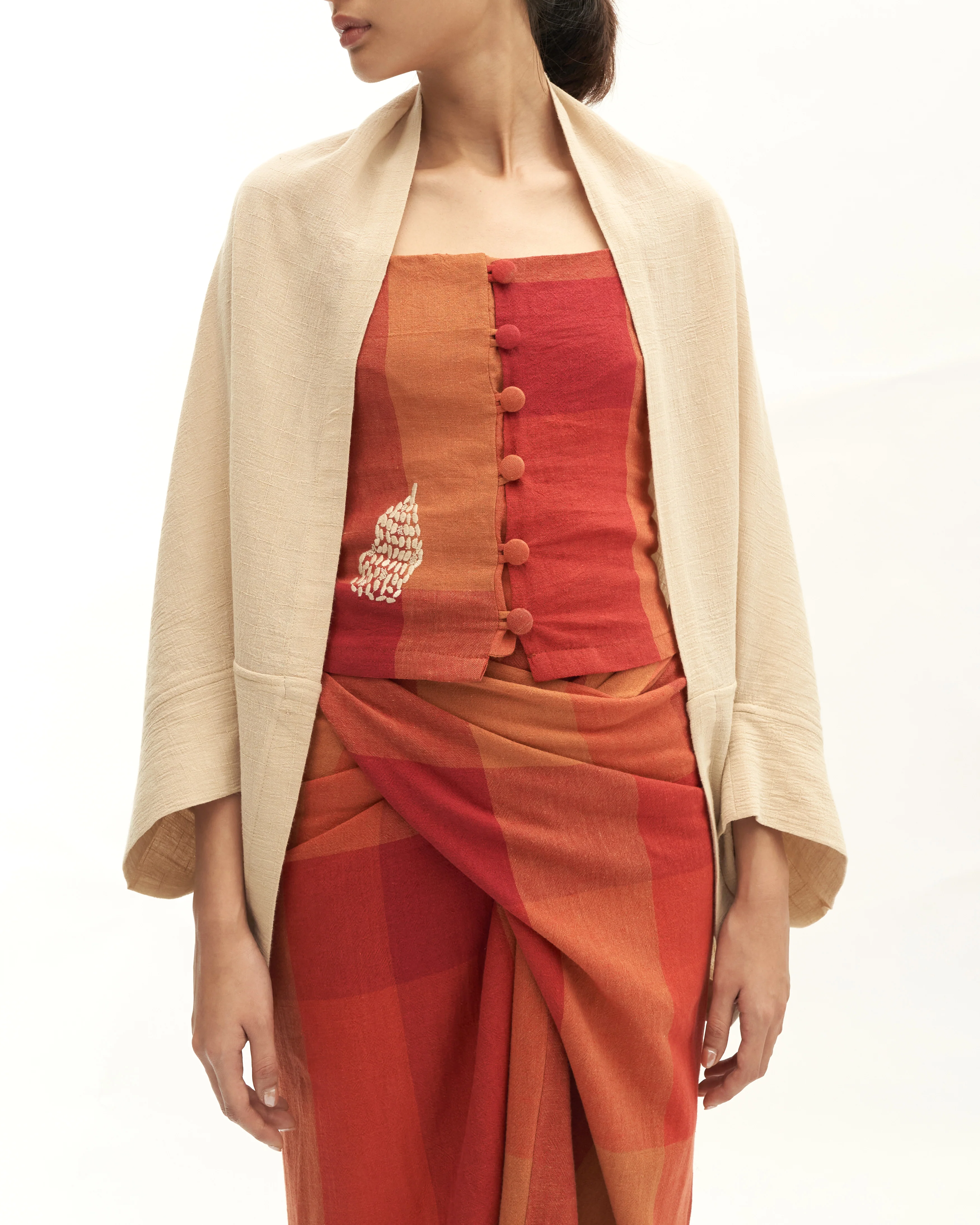 Women: Senja Smocked Top (Sunset Red) - Image 9