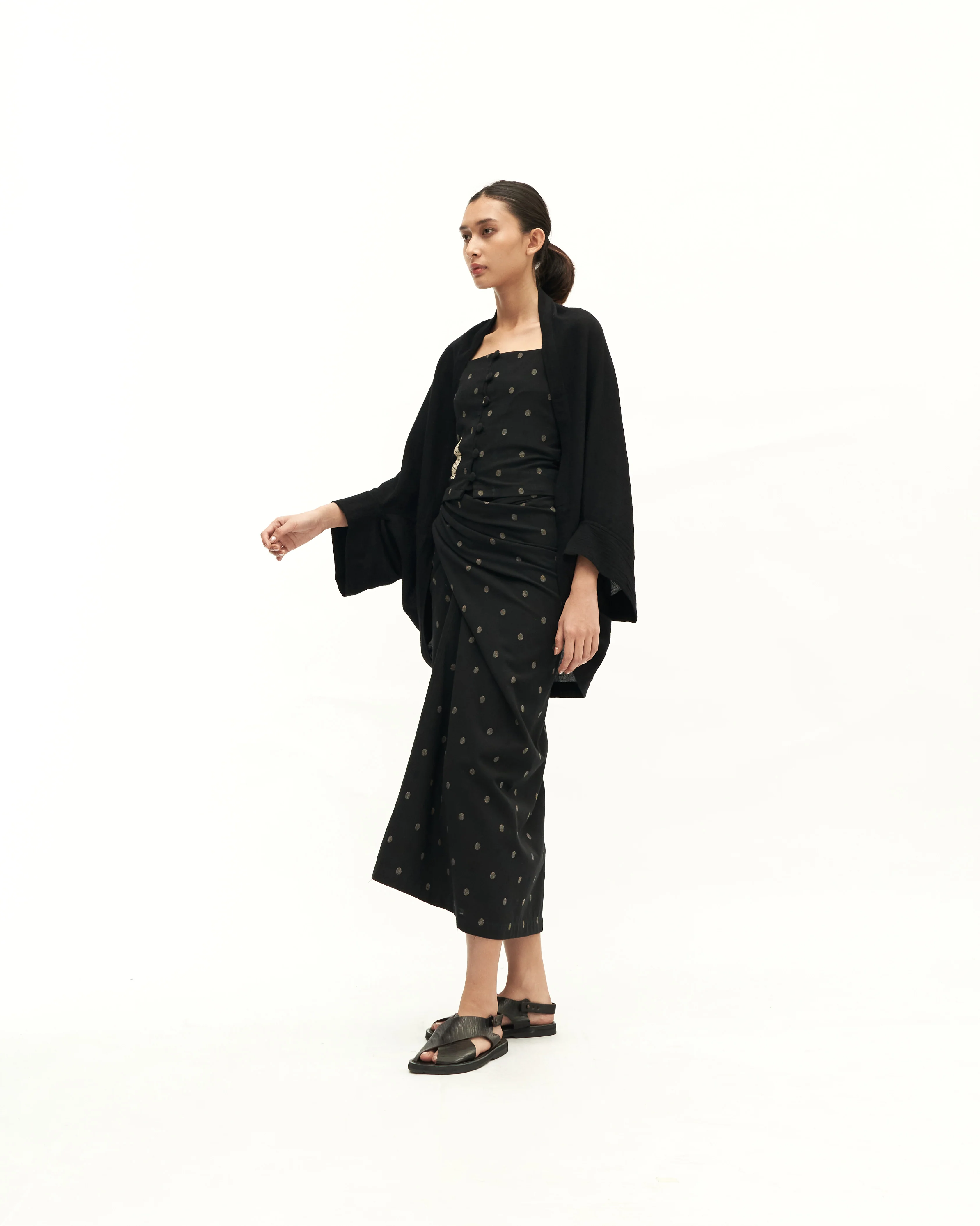 Women: Senja Smocked Top (Black Dots) - Image 9