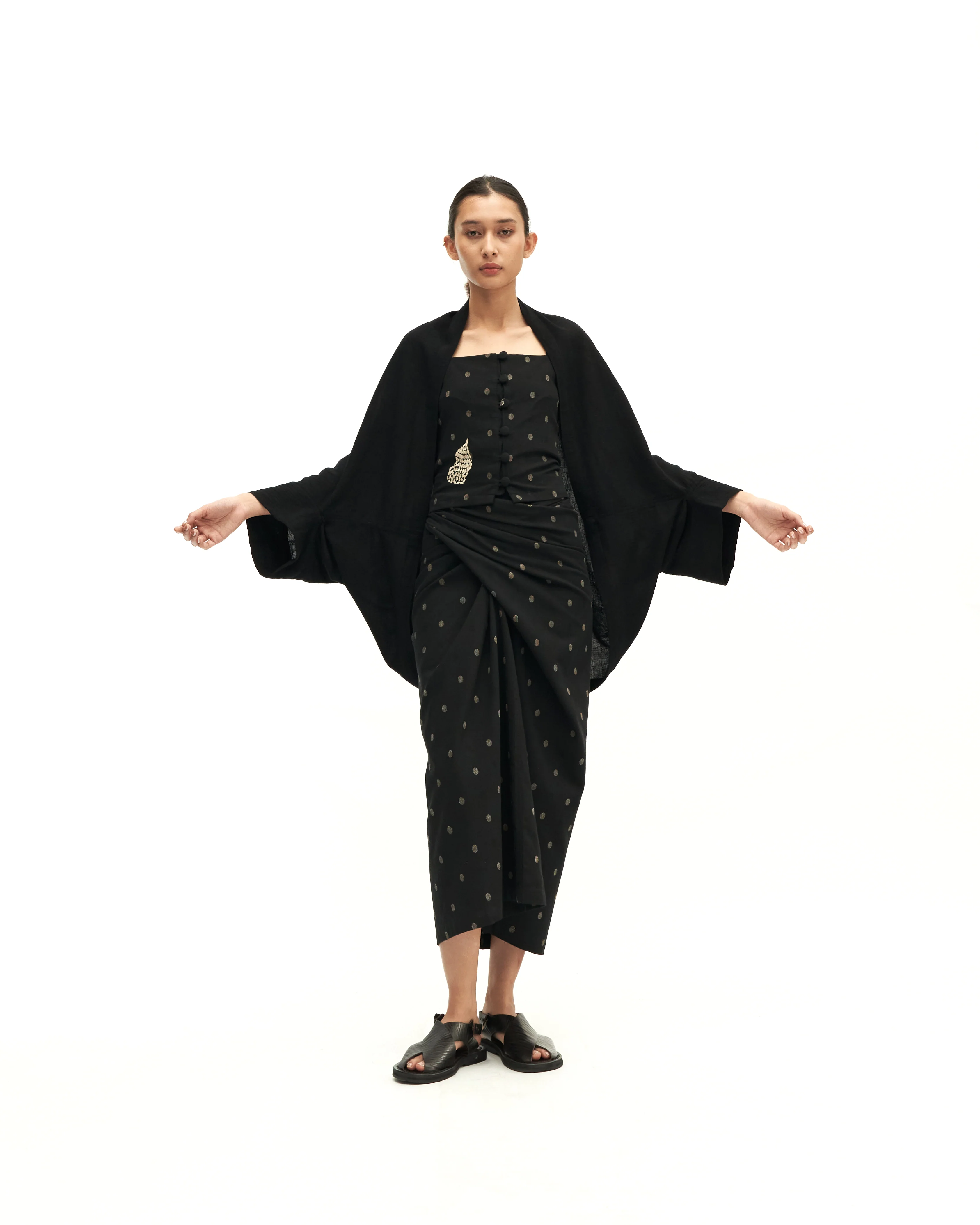 Women: Senja Smocked Top (Black Dots) - Image 8