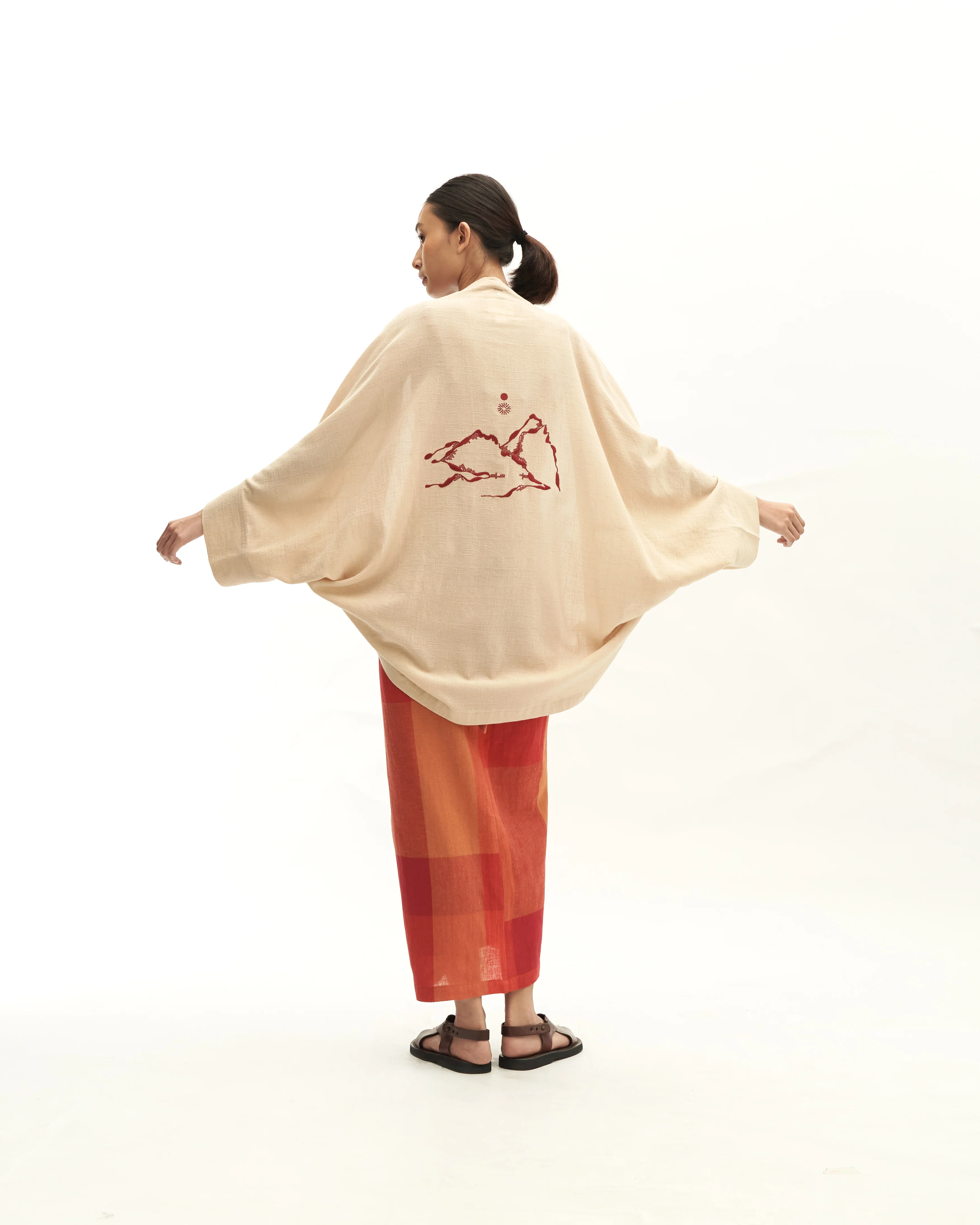 Women: Serikat Loose Outer (Warm Sand) - Image 5
