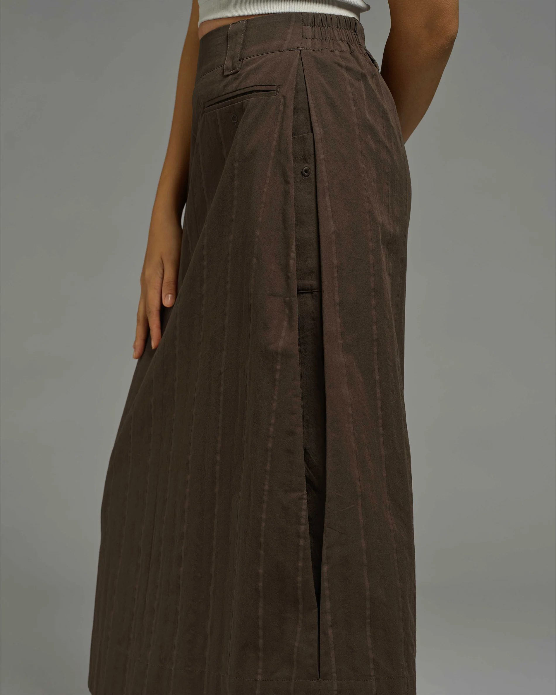 Women: Side Pleated Skirt (Olive) - Image 5