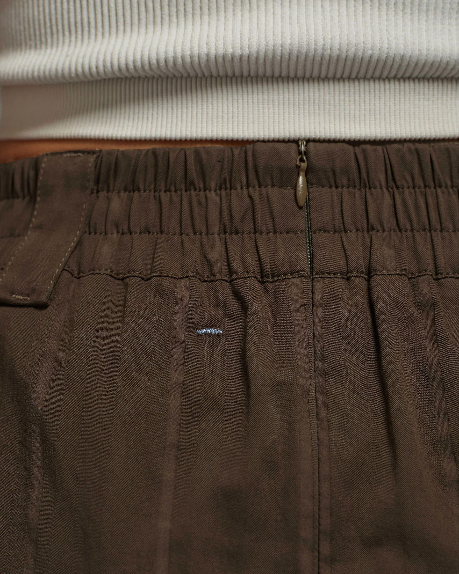 Women: Side Pleated Skirt (Olive) - Image 8