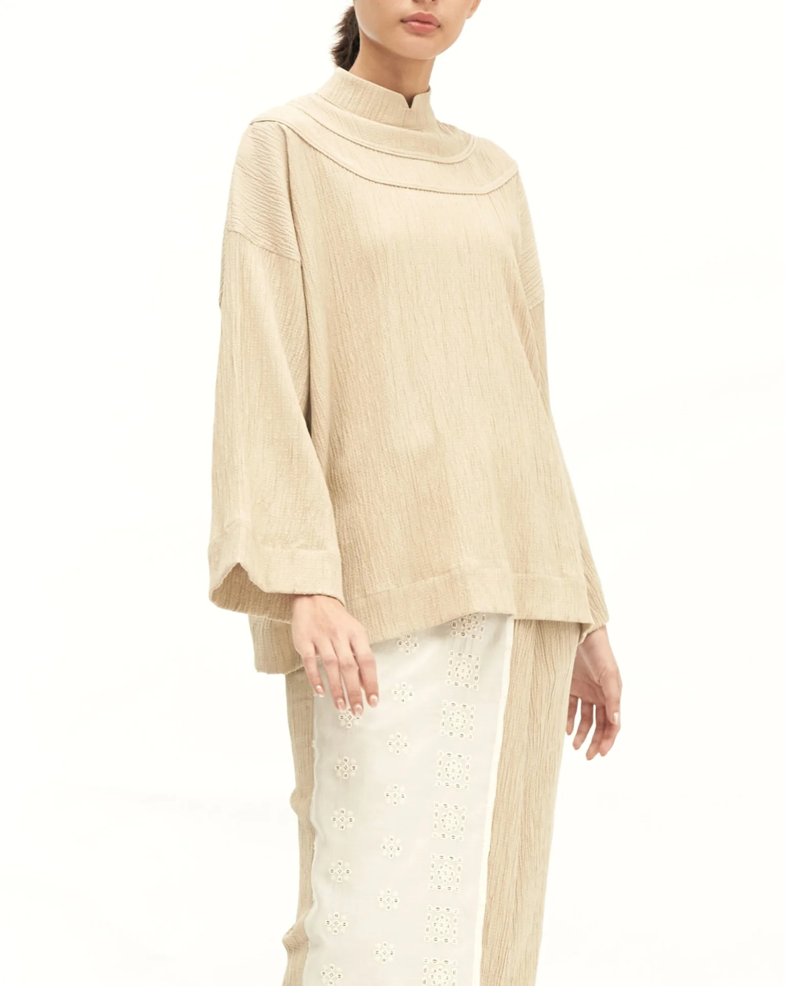Women: Subuh Kedah Top (Eggshell) - Image 2