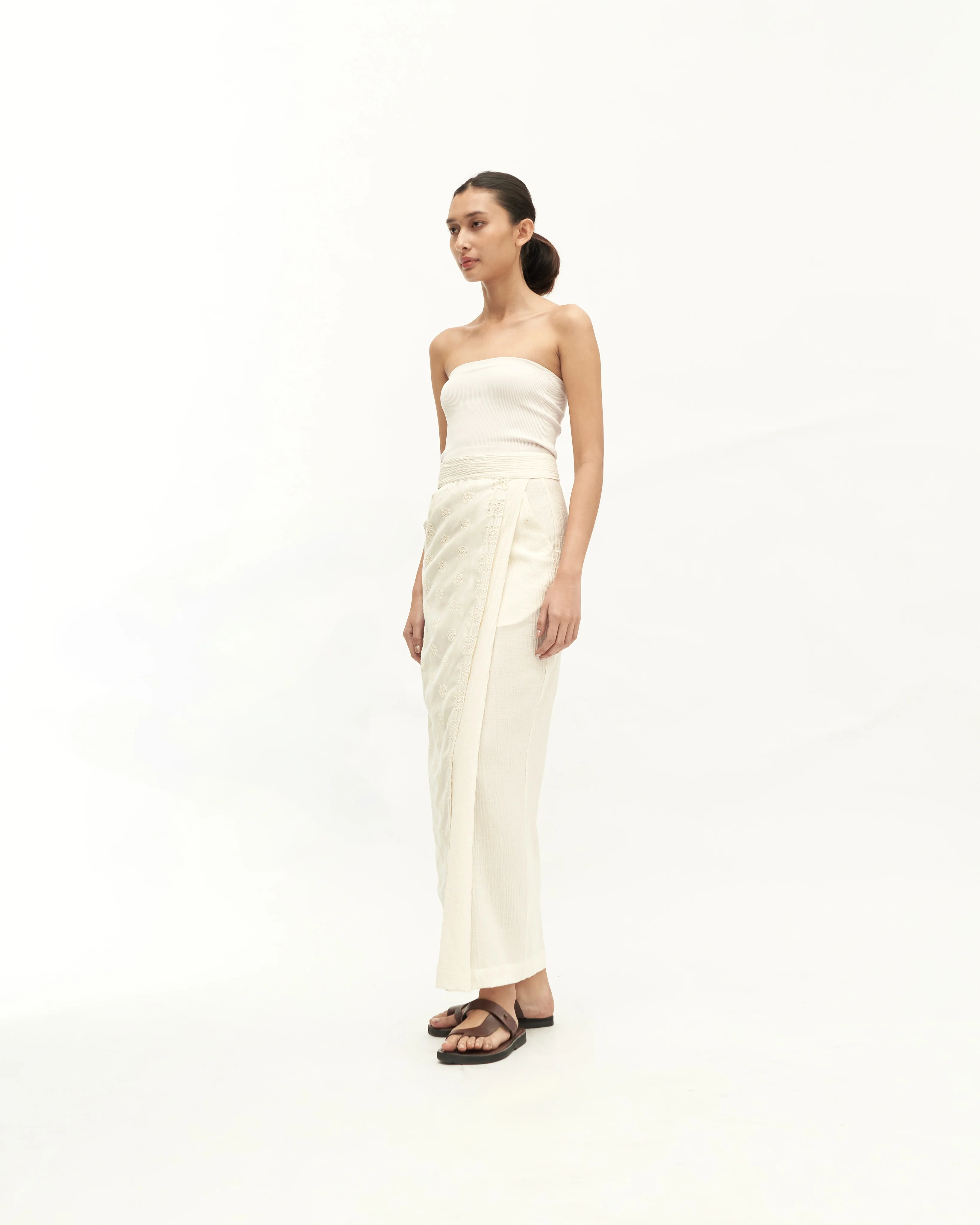 Women: Subuh Wrapped Skirt (Off White) - Image 3