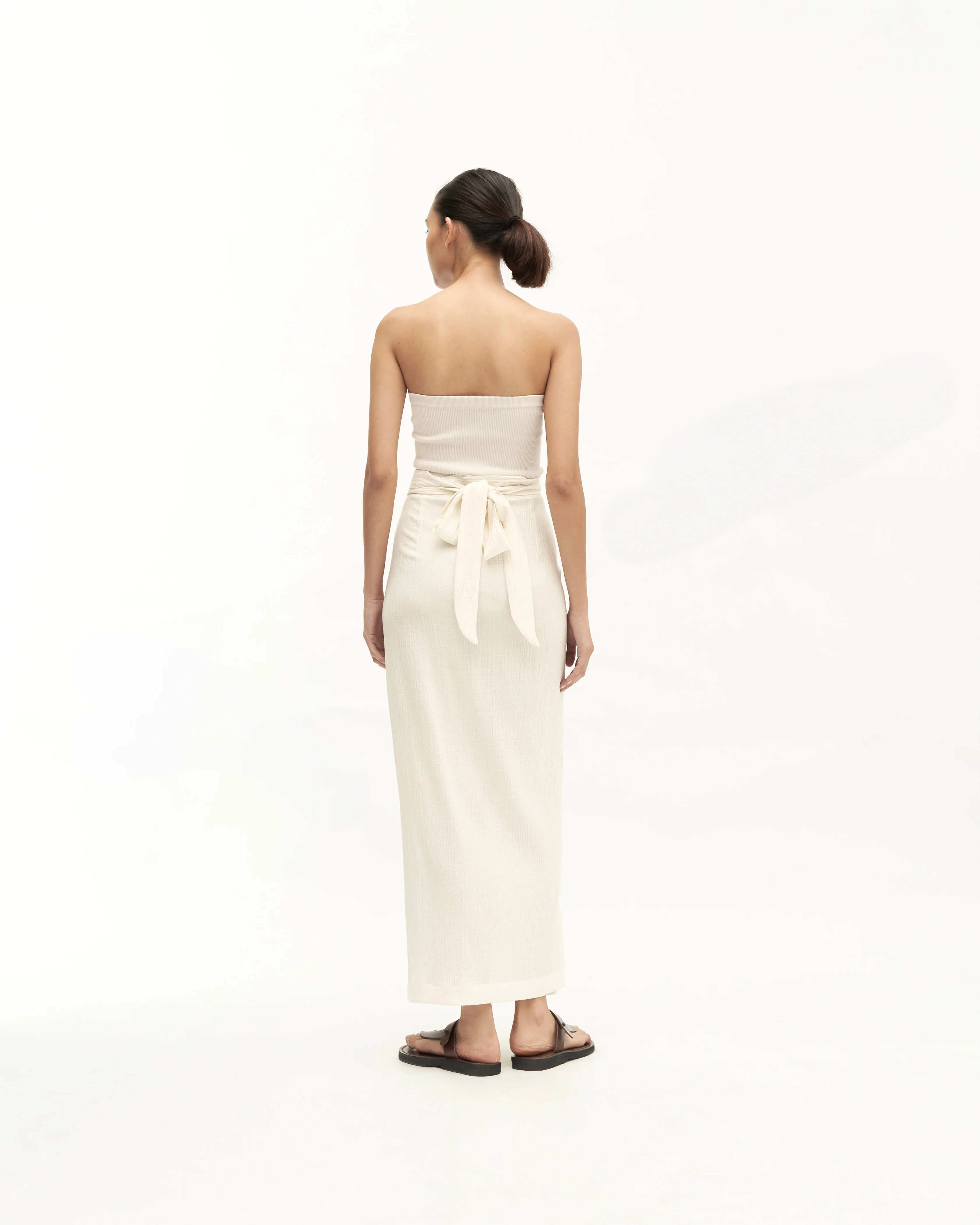 Women: Subuh Wrapped Skirt (Off White) - Image 4