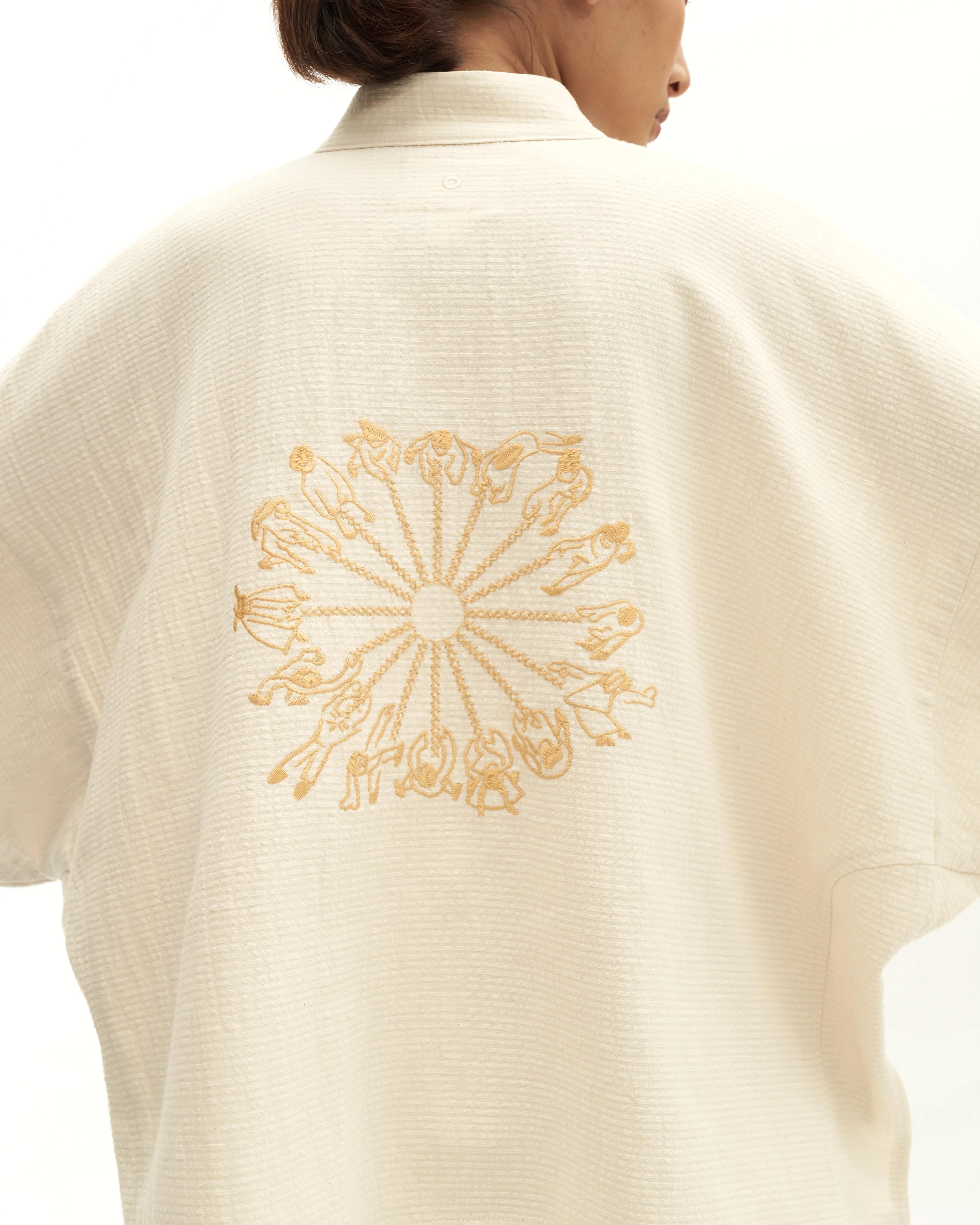 Women: Sulam Boxy Top (Brown) - Image 5