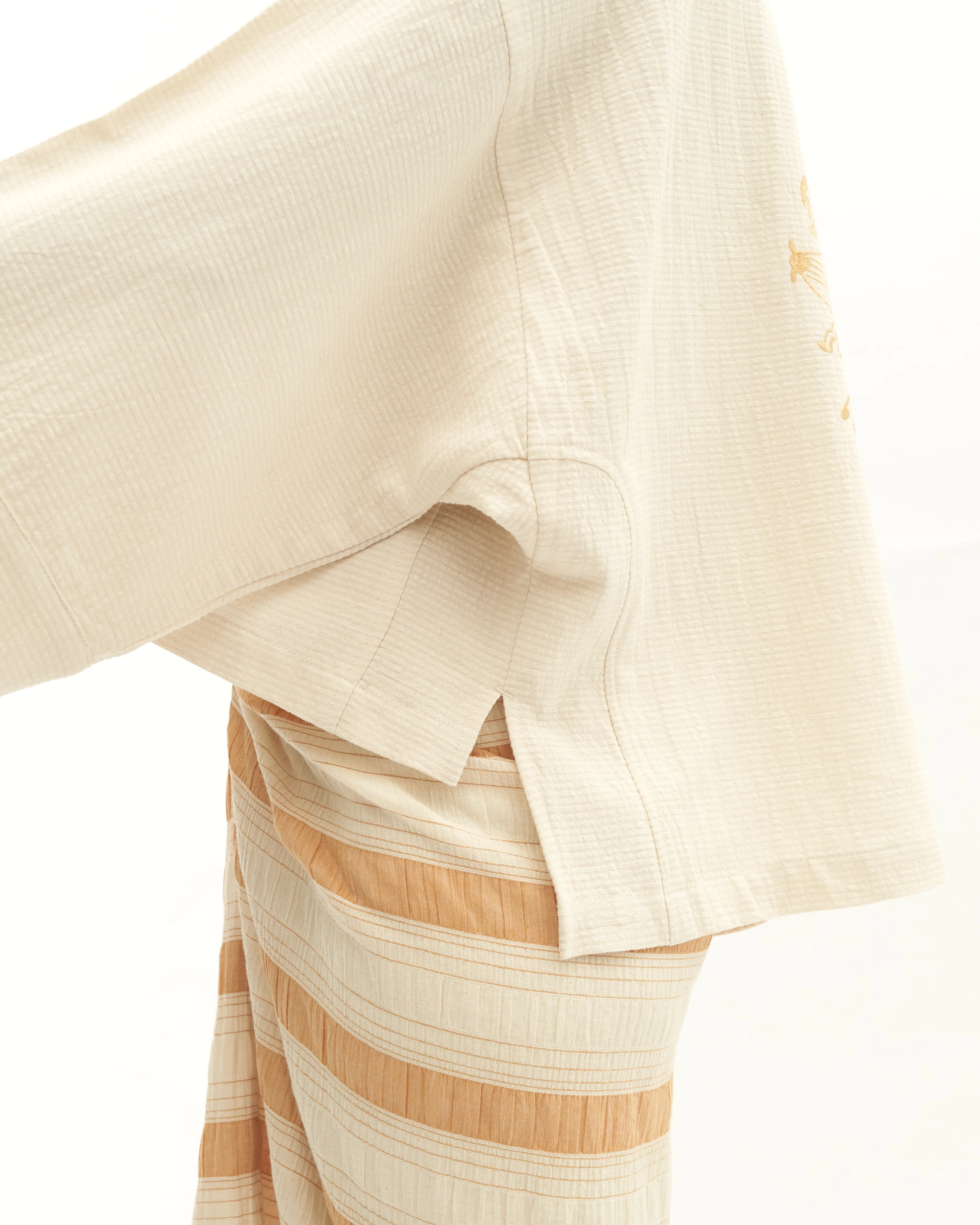 Women: Sulam Boxy Top (Brown) - Image 6