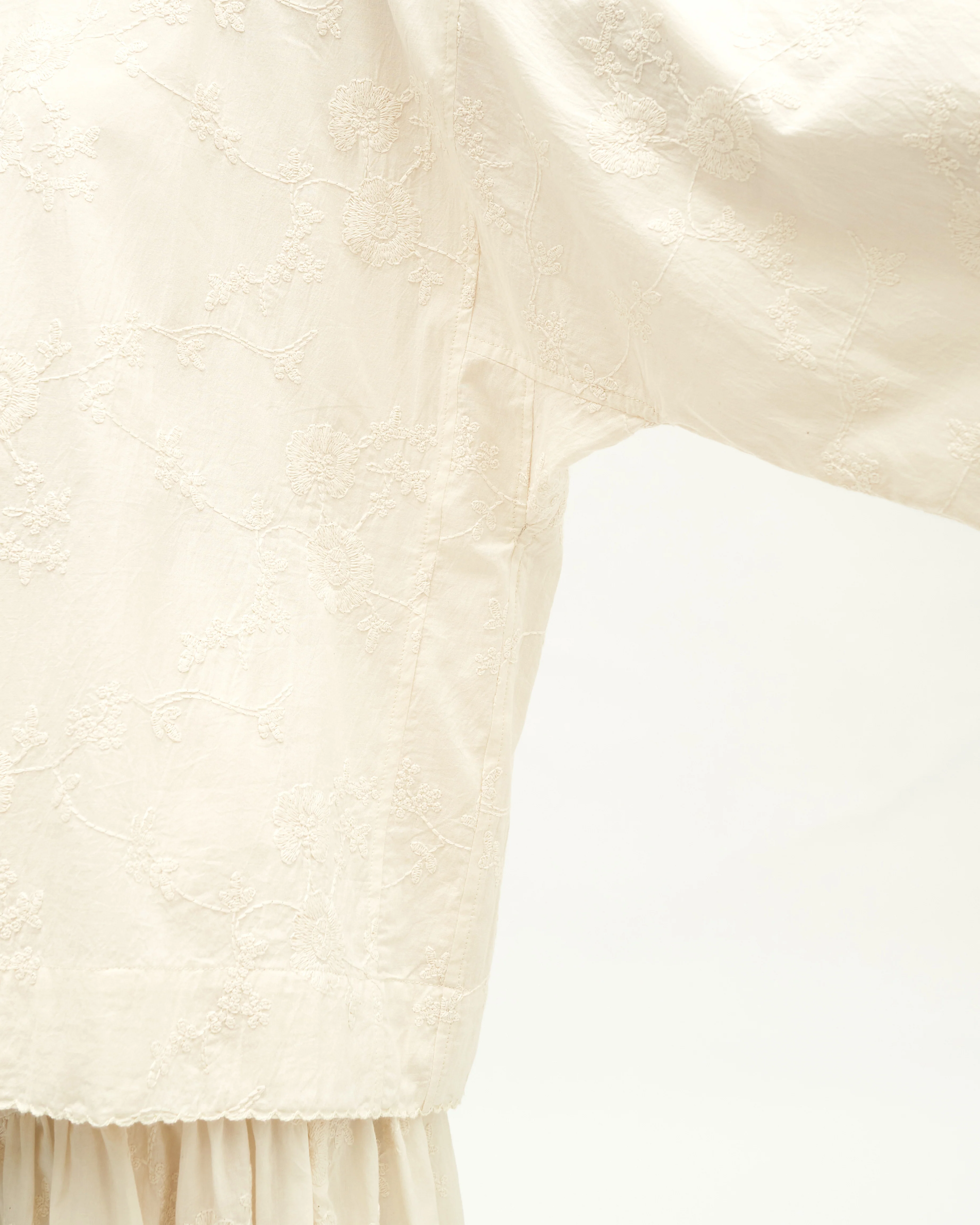 Women: Suria Kedah Top (White Embroidered) - Image 3