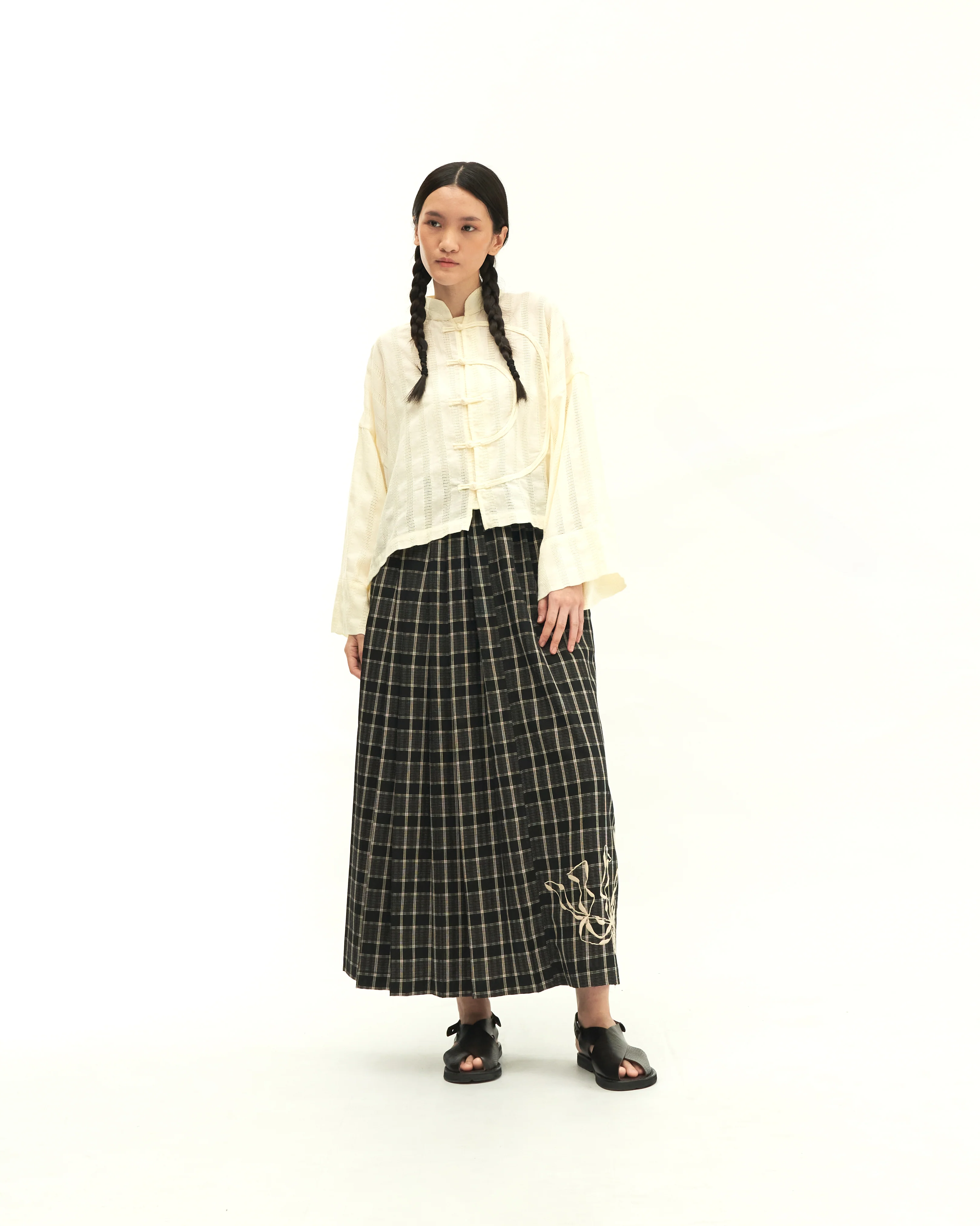 Women: Tàiyáng Boxy Top (Beige) - Image 11