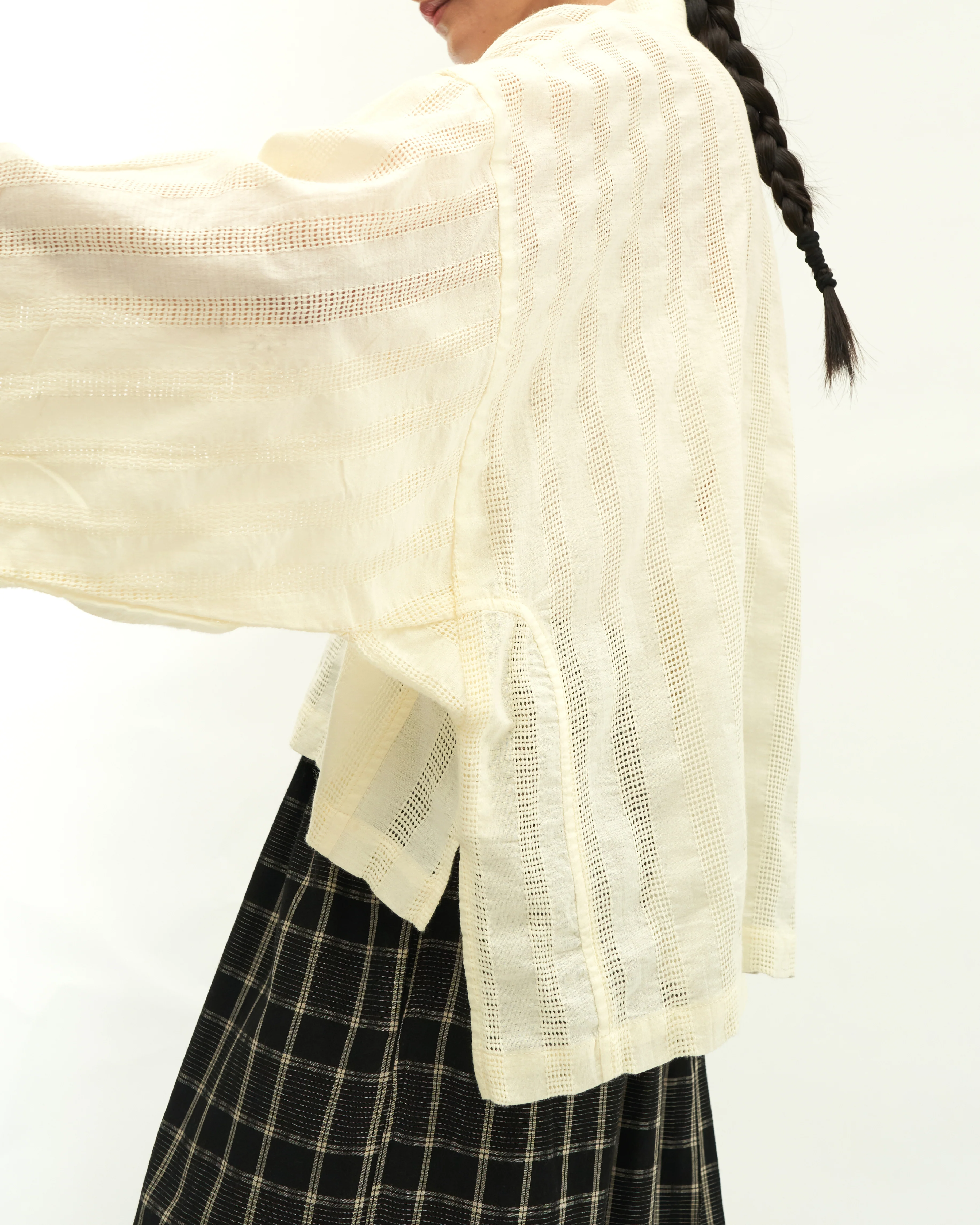 Women: Tàiyáng Boxy Top (Beige) - Image 5